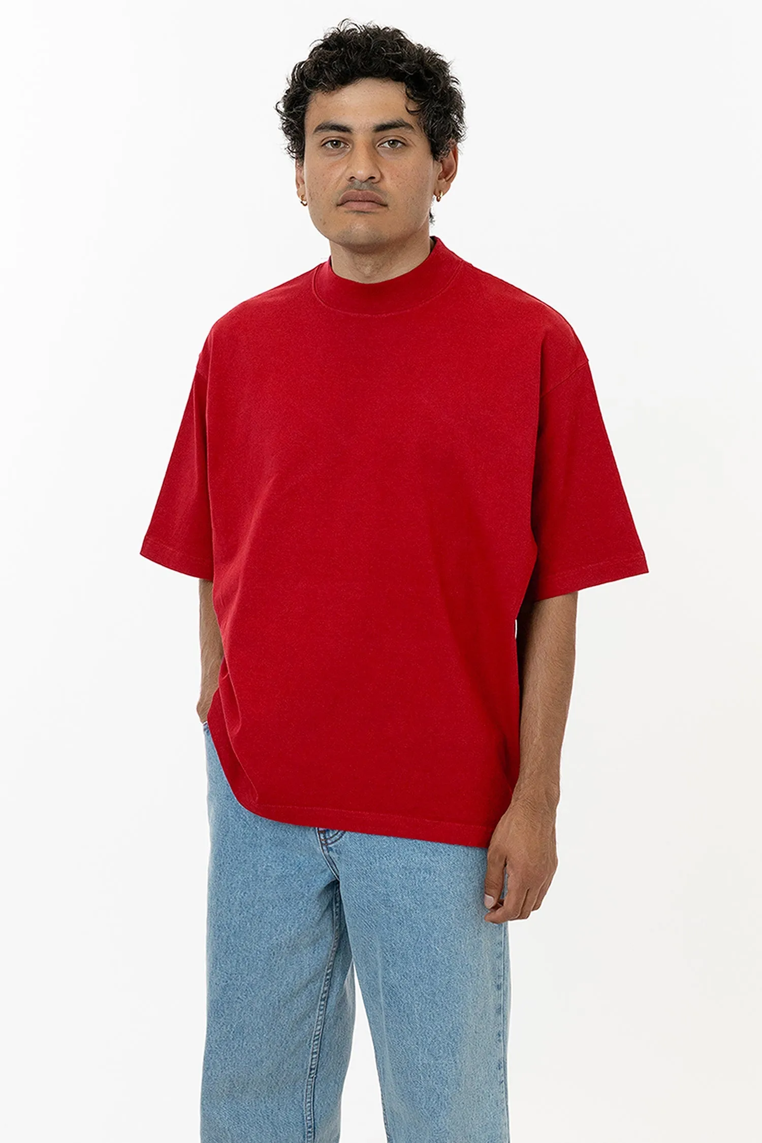 1825GD Unisex - Oversized Short Sleeve High Mockneck T-shirt