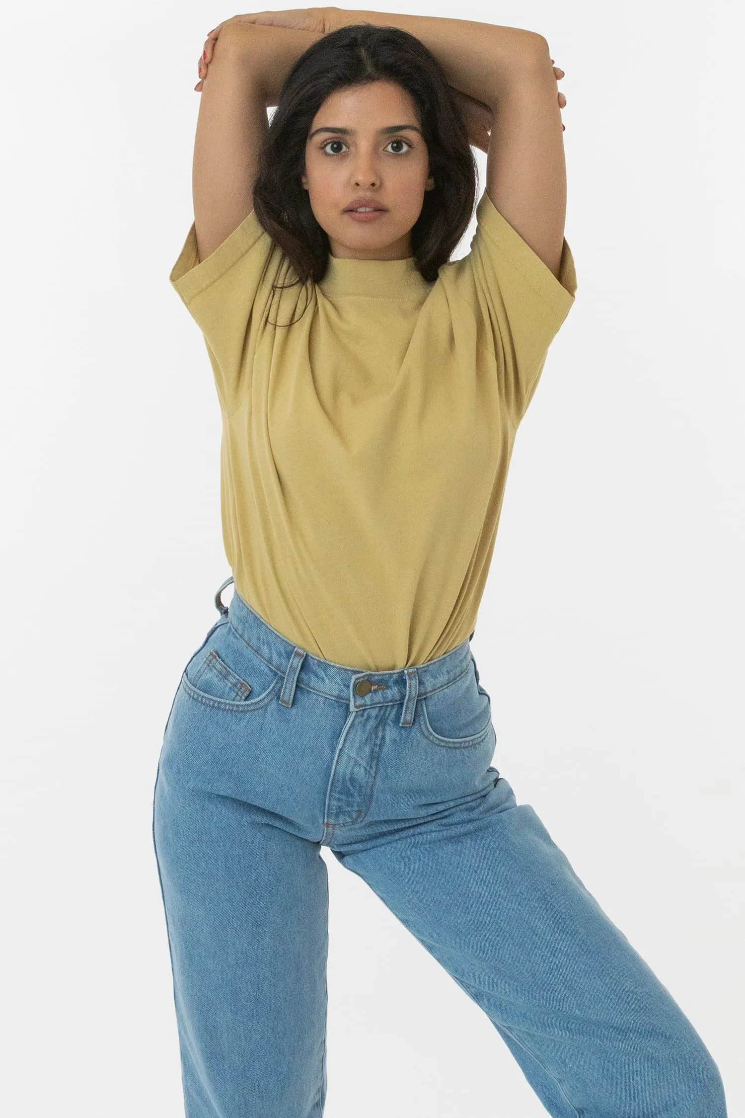 1825GD Unisex - Oversized Short Sleeve High Mockneck T-shirt