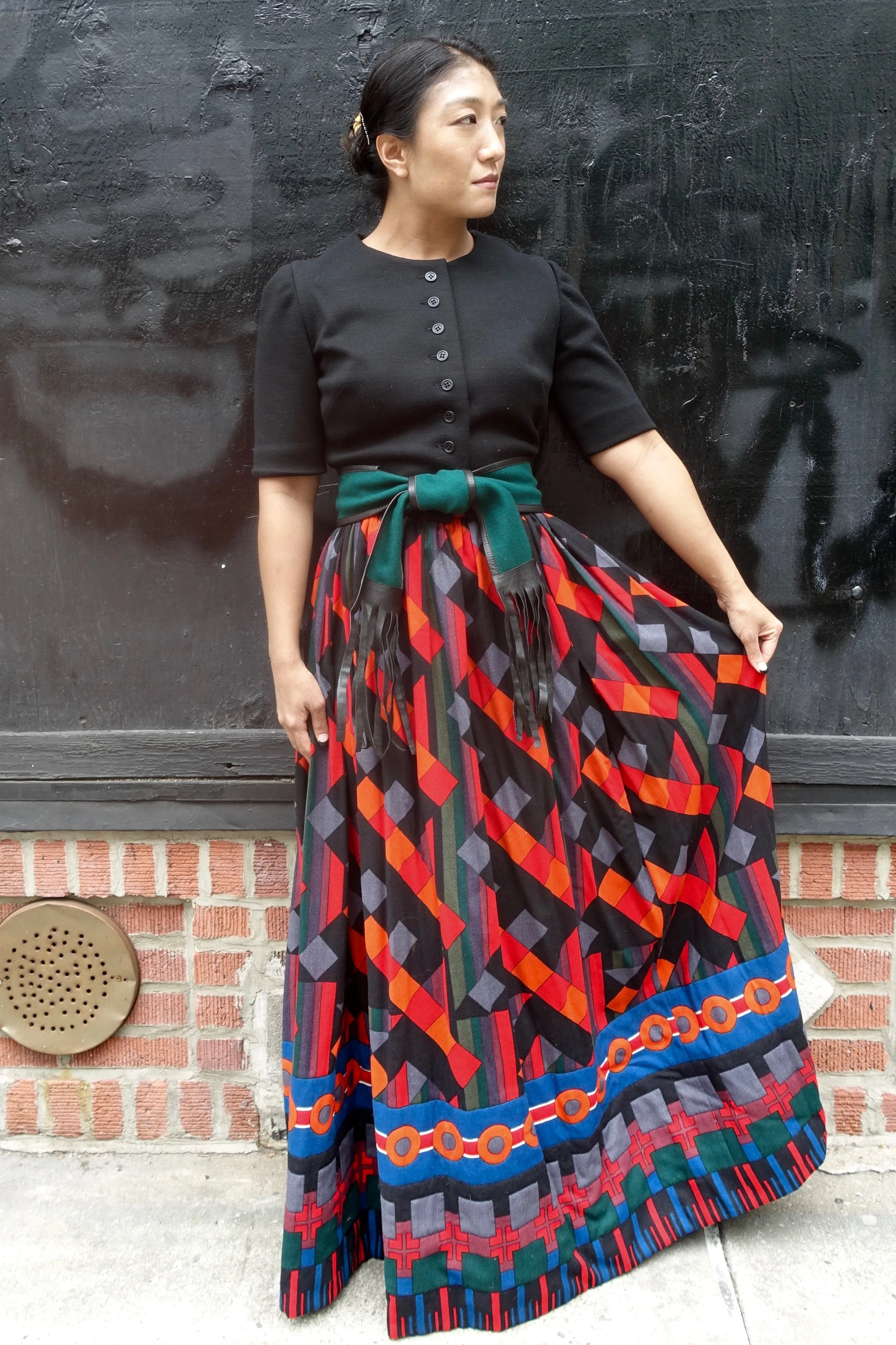 1970's Lanvin Two Piece Wool Dress