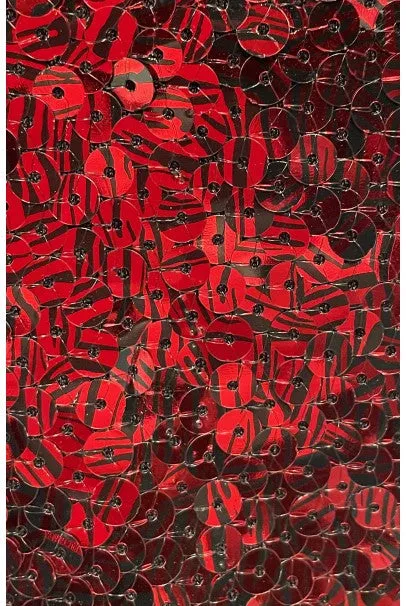 1970's Liza Minnelli Owned Red Sequin Stretch Knit Key-Hole Disco Jumpsuit