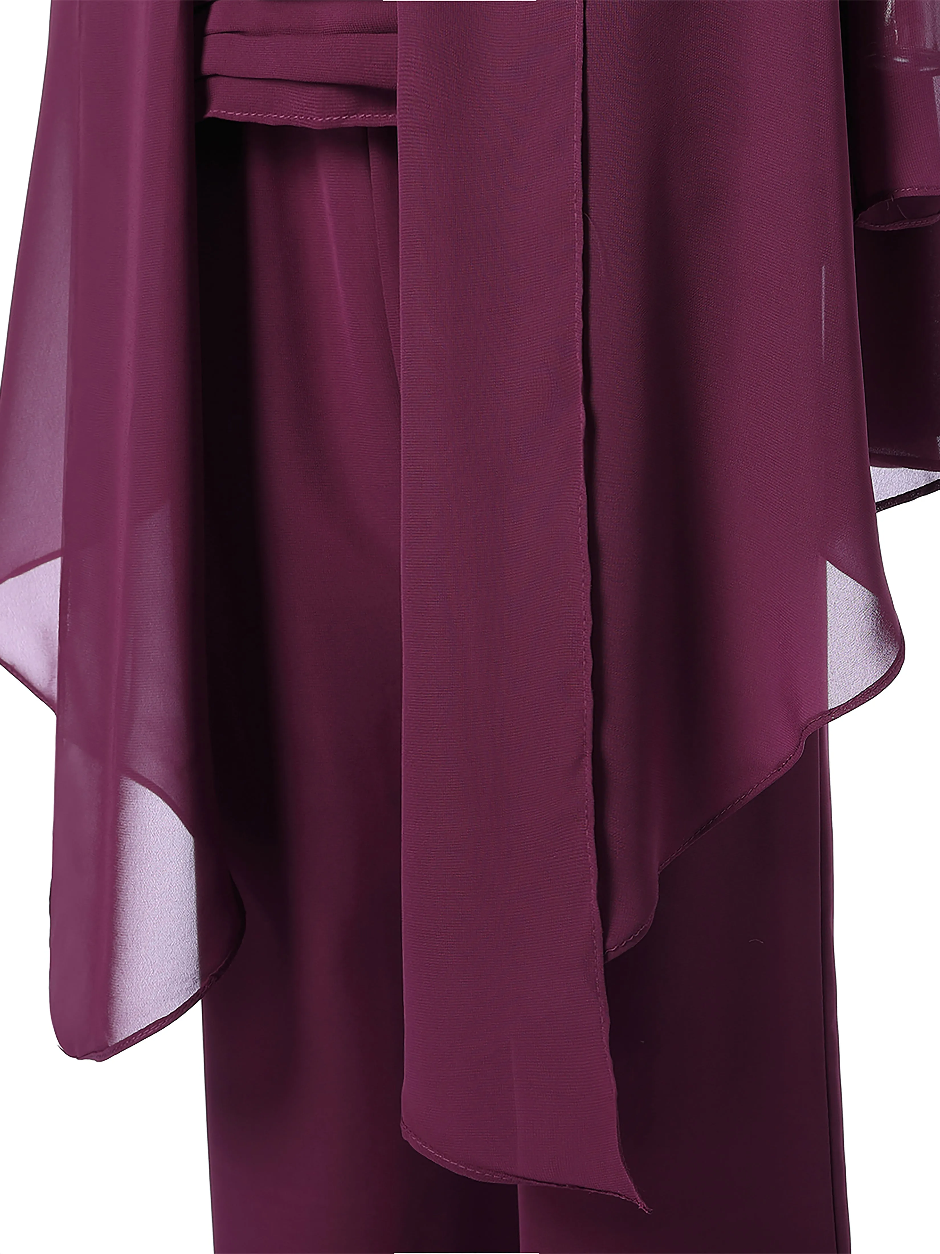 3 Pieces Chiffon Mother of Bride Dress Pant Suits