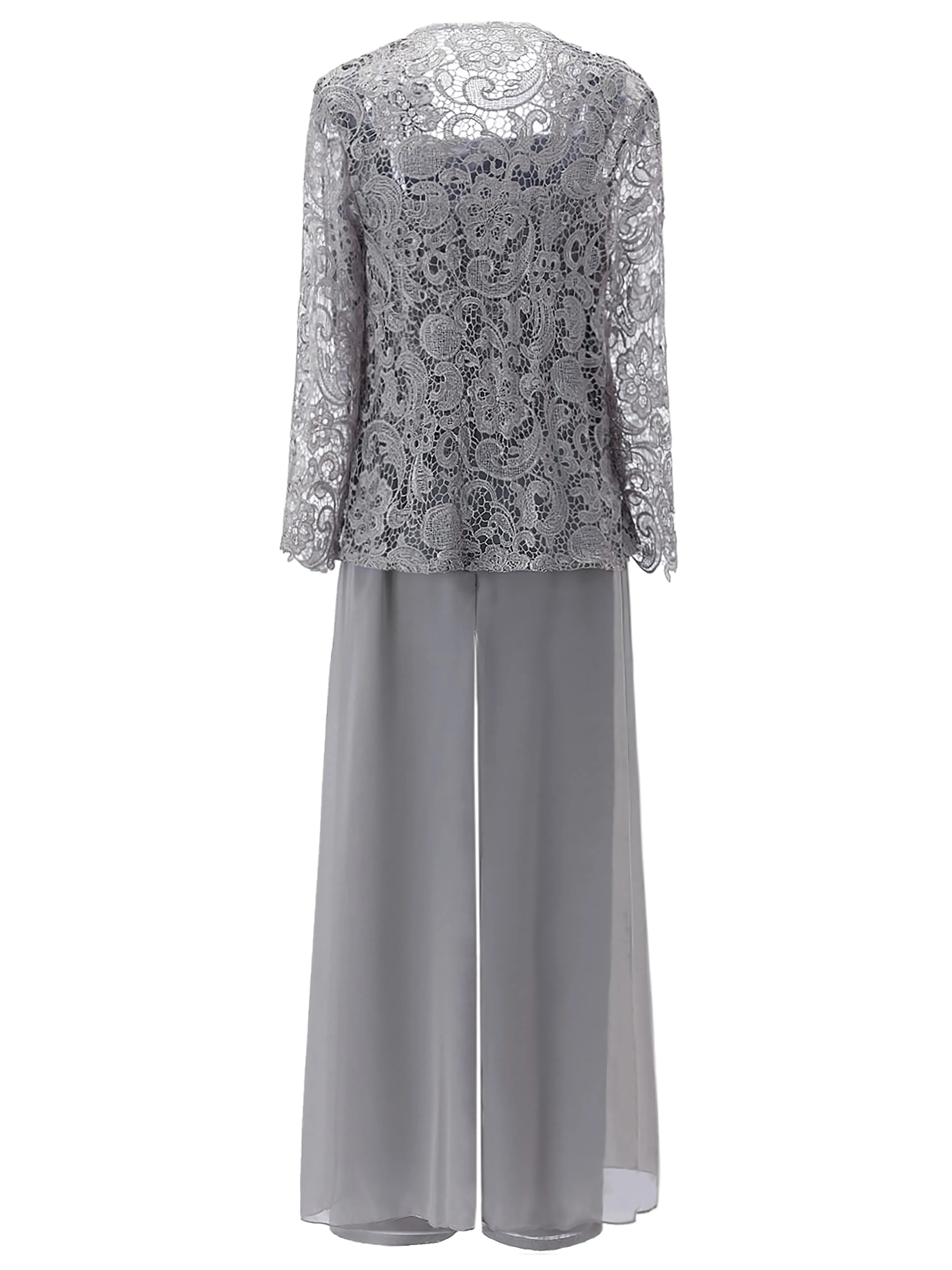 3 Pieces Lace Mother Of the Bride Dress Pants Suits