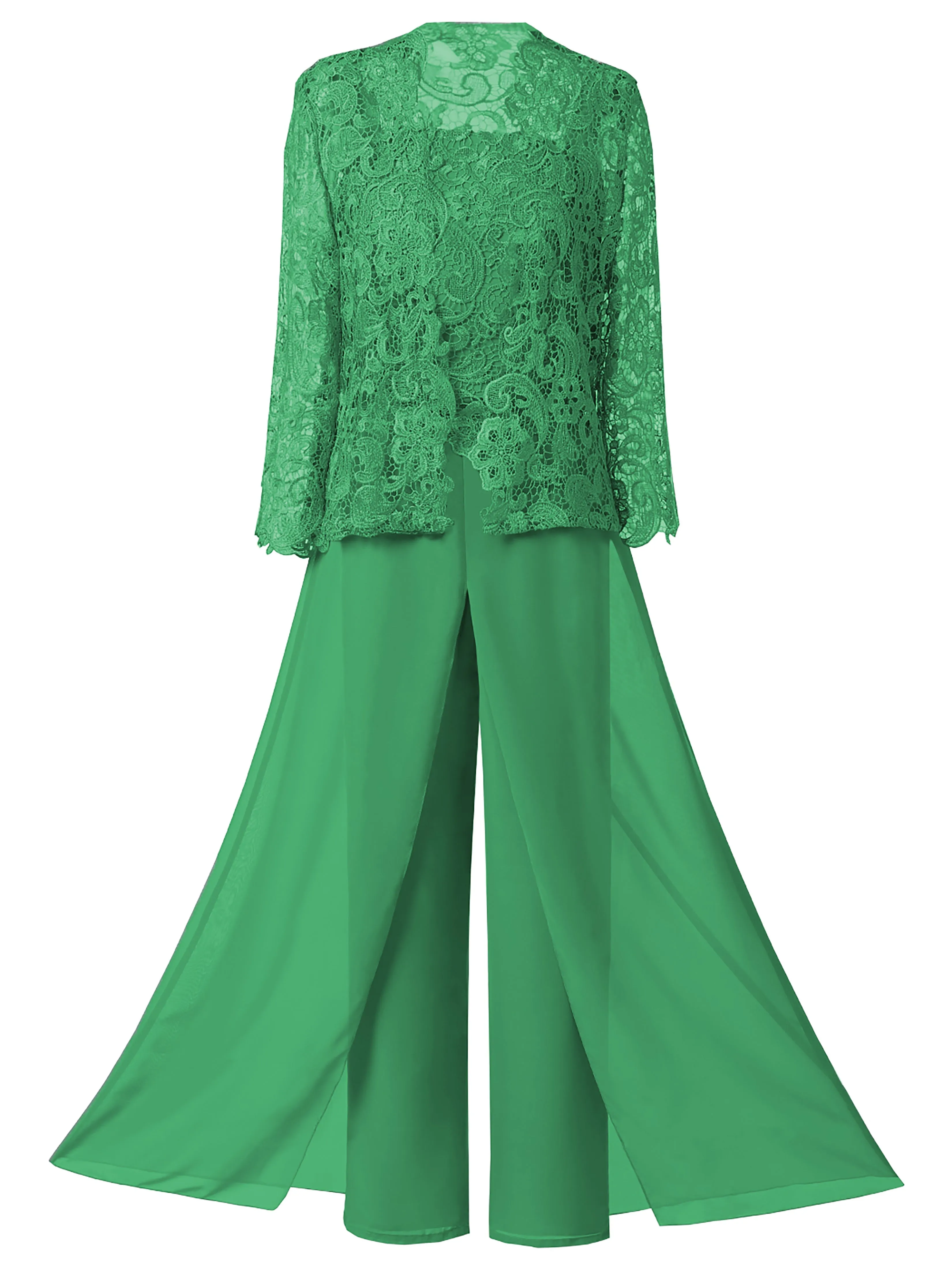 3 Pieces Lace Mother Of the Bride Dress Pants Suits