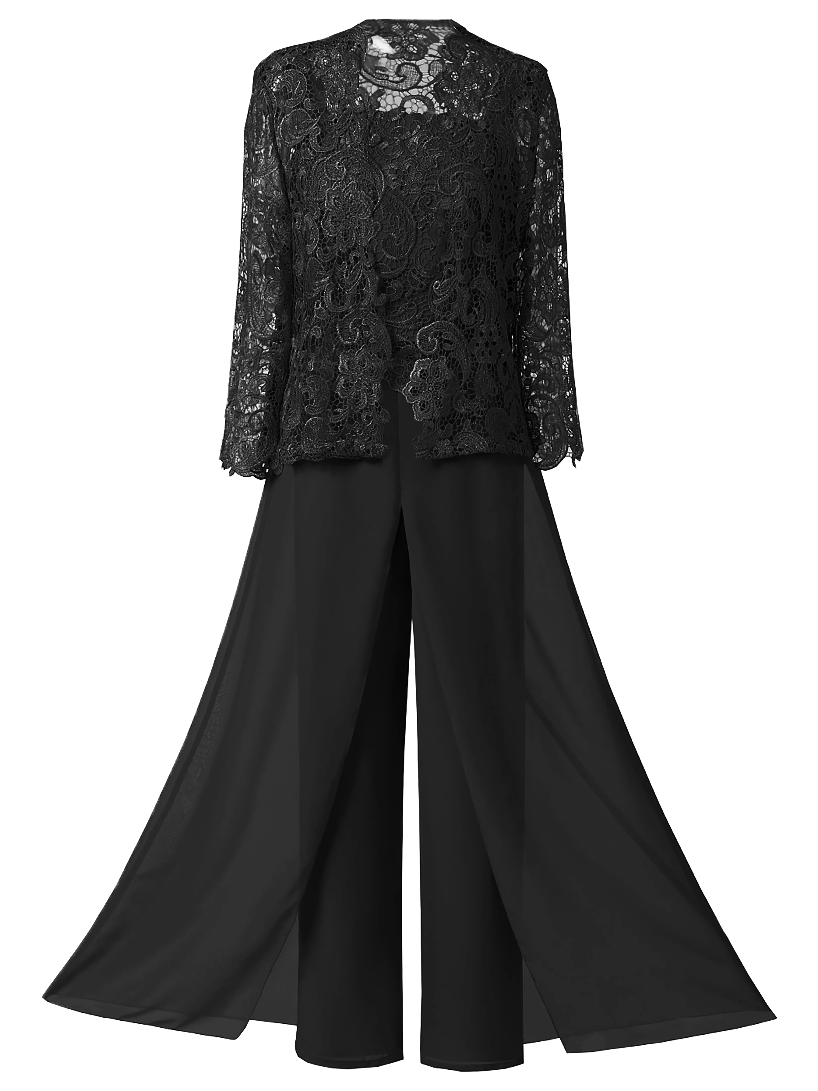 3 Pieces Lace Mother Of the Bride Dress Pants Suits