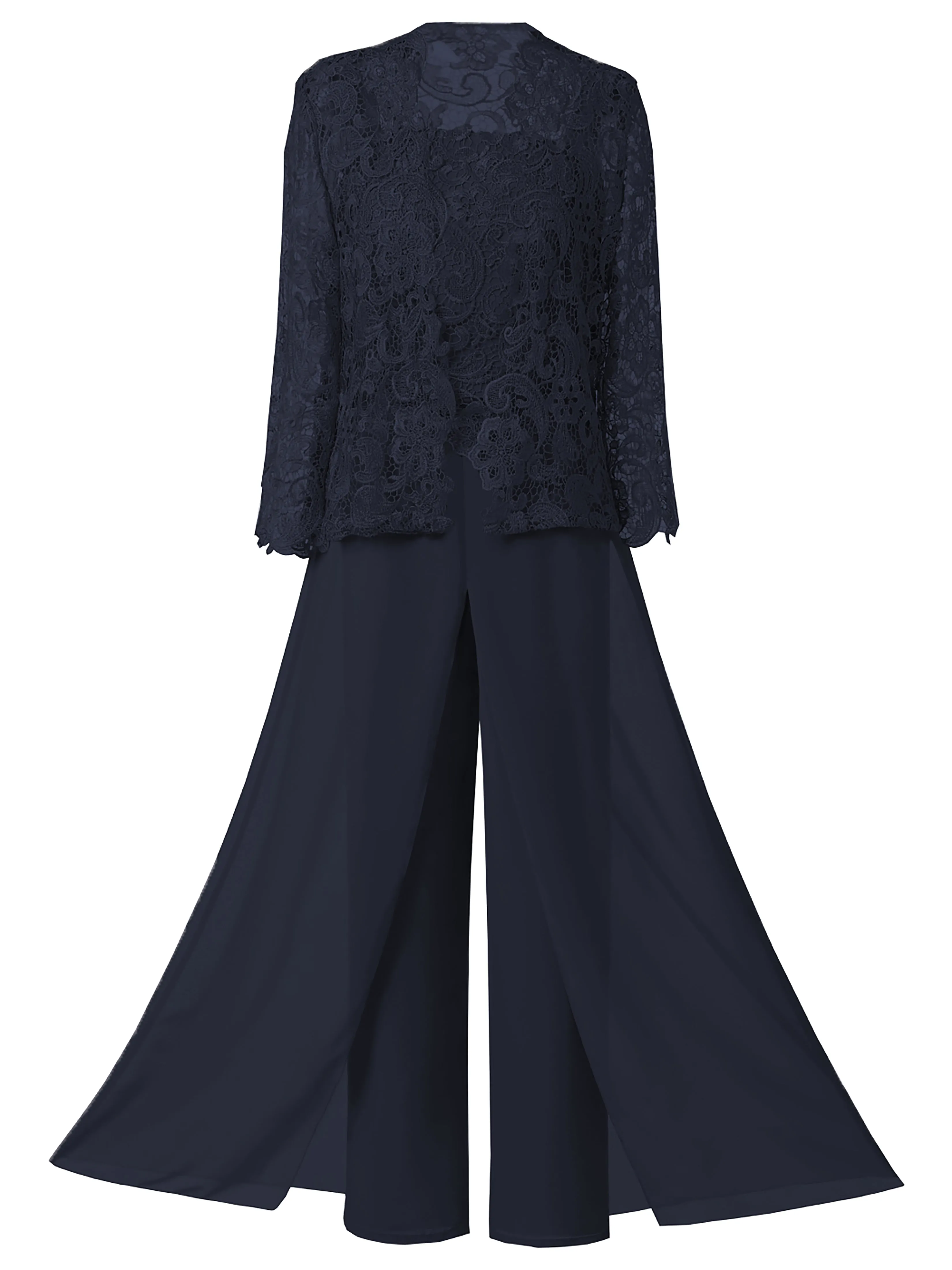 3 Pieces Lace Mother Of the Bride Dress Pants Suits