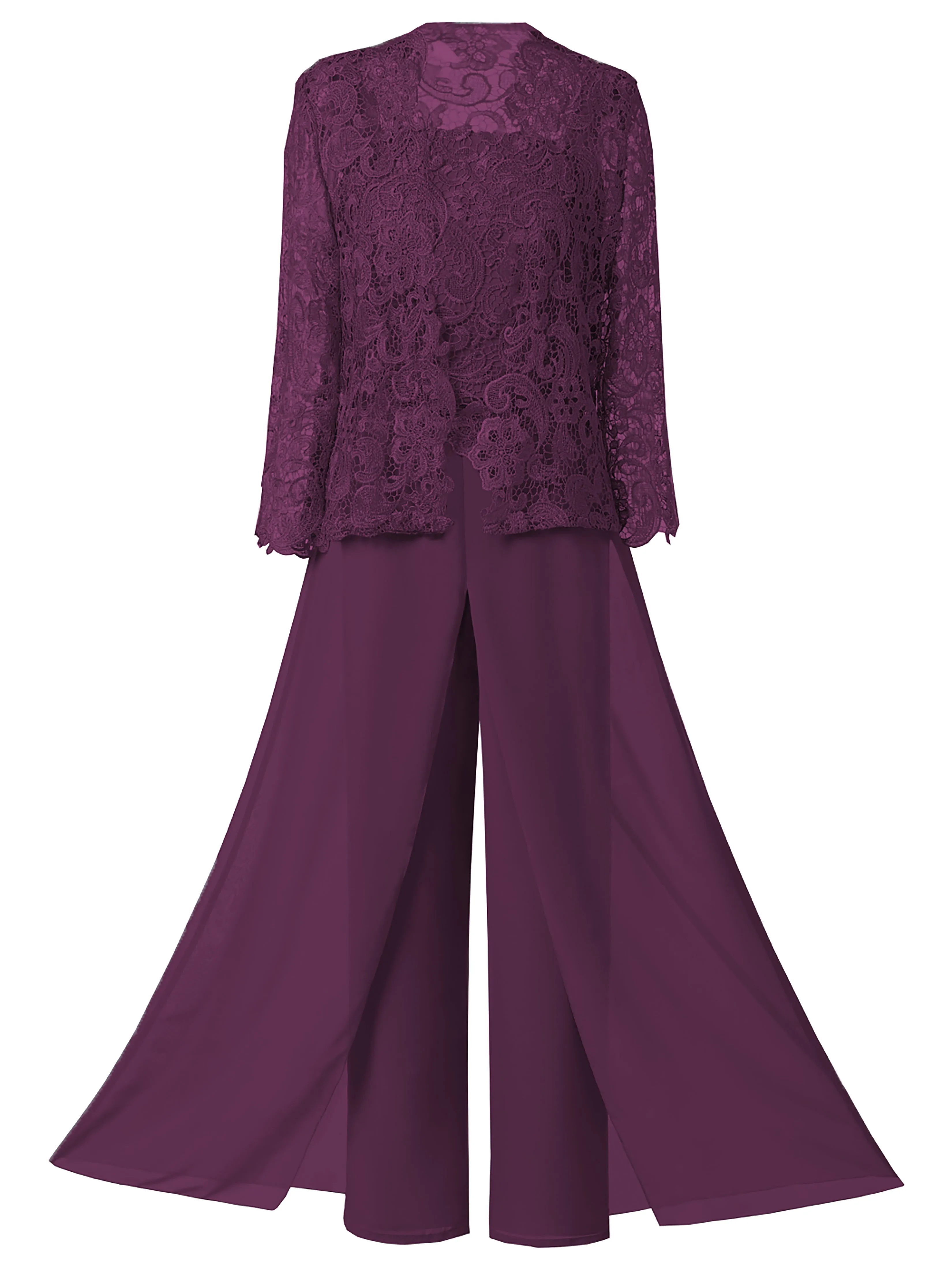 3 Pieces Lace Mother Of the Bride Dress Pants Suits