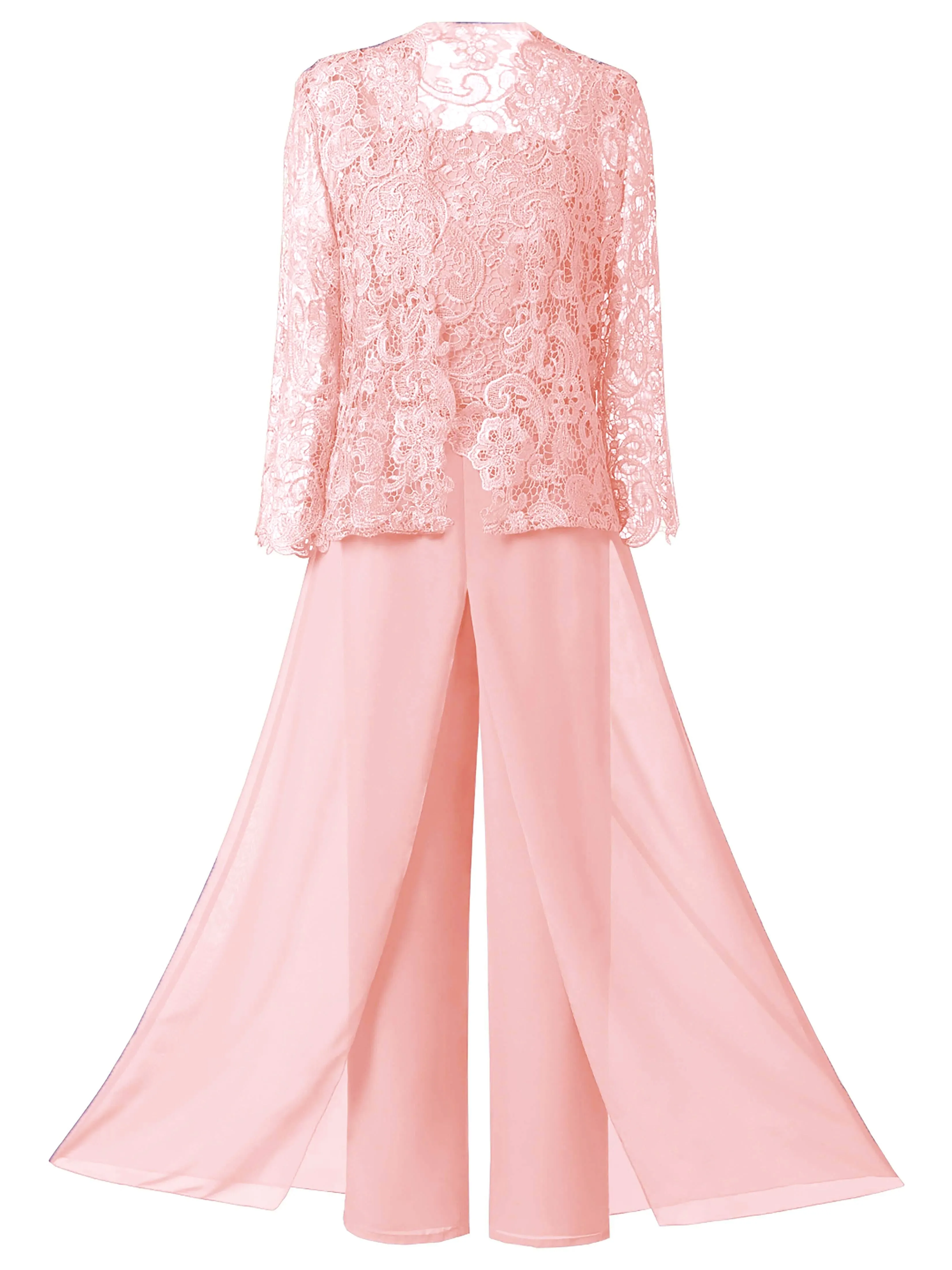3 Pieces Lace Mother Of the Bride Dress Pants Suits