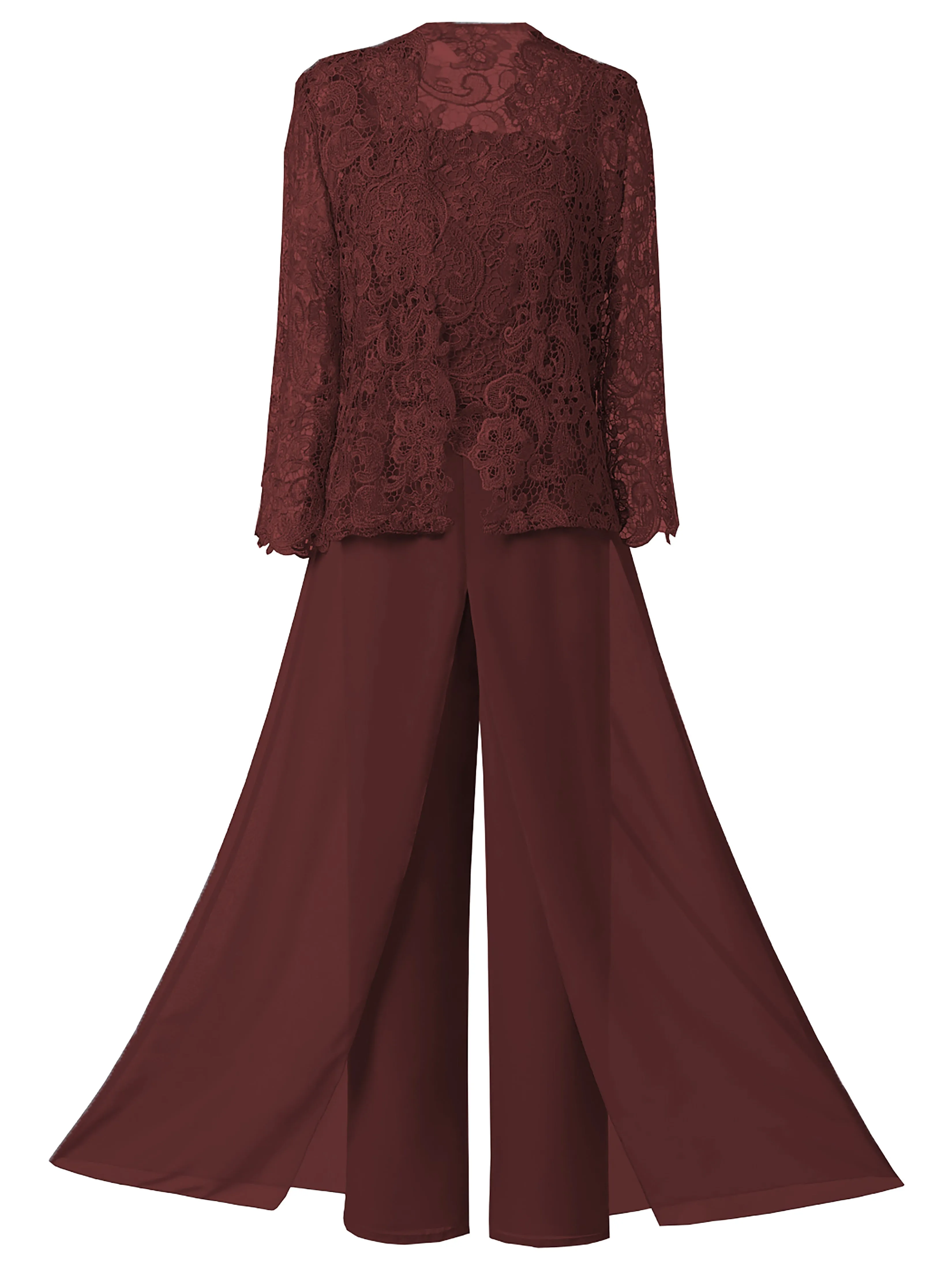 3 Pieces Lace Mother Of the Bride Dress Pants Suits