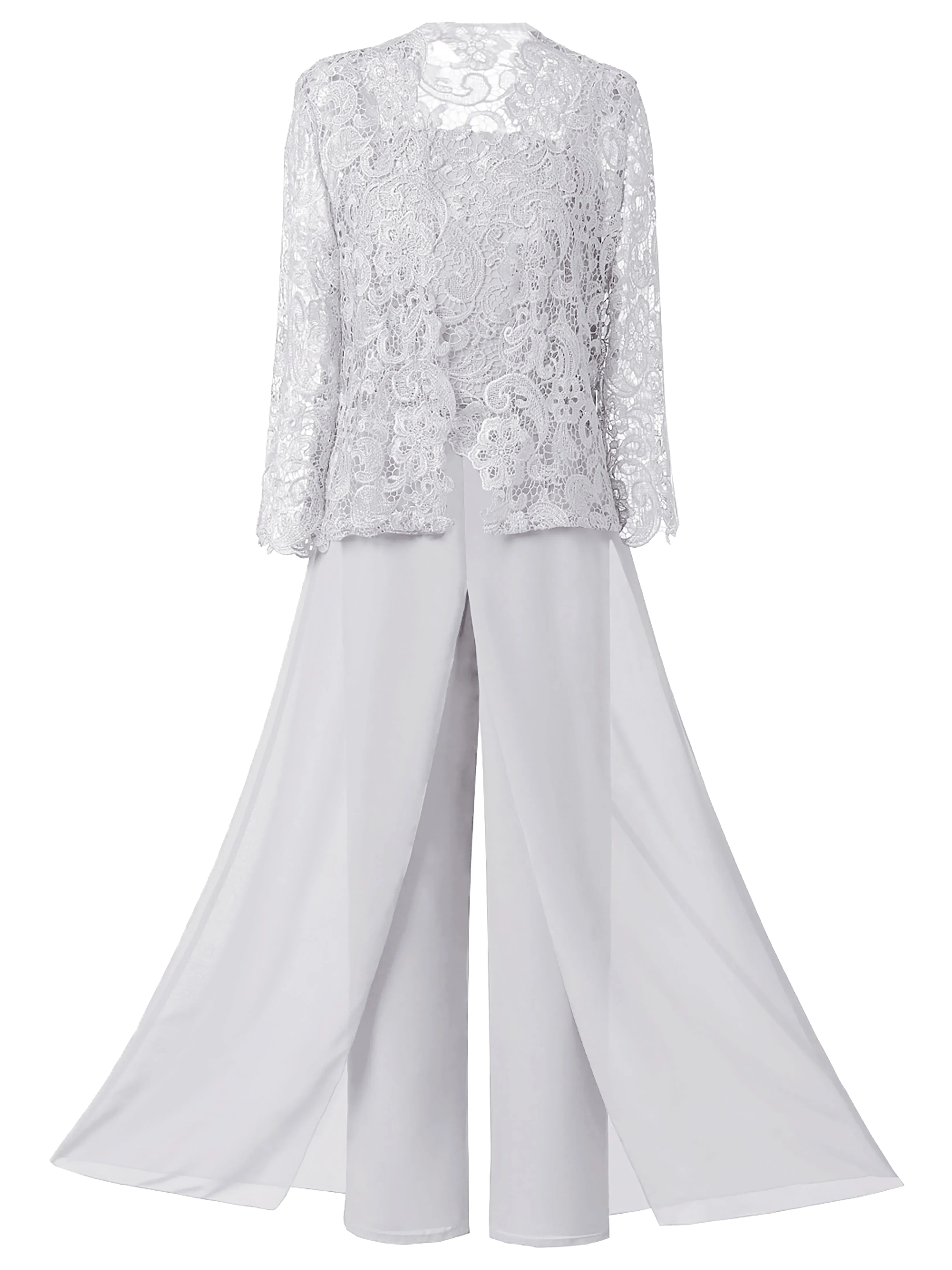 3 Pieces Lace Mother Of the Bride Dress Pants Suits