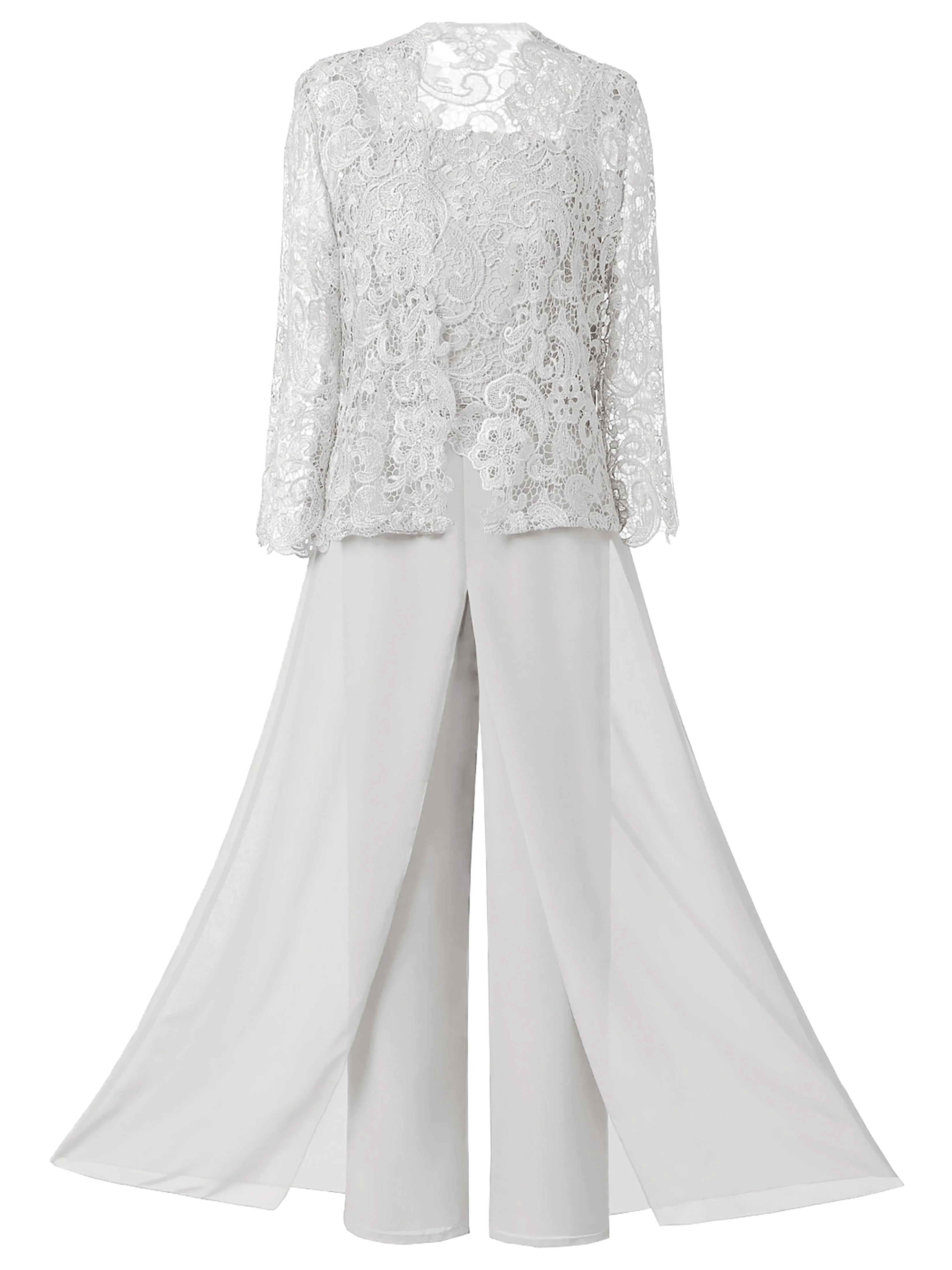 3 Pieces Lace Mother Of the Bride Dress Pants Suits