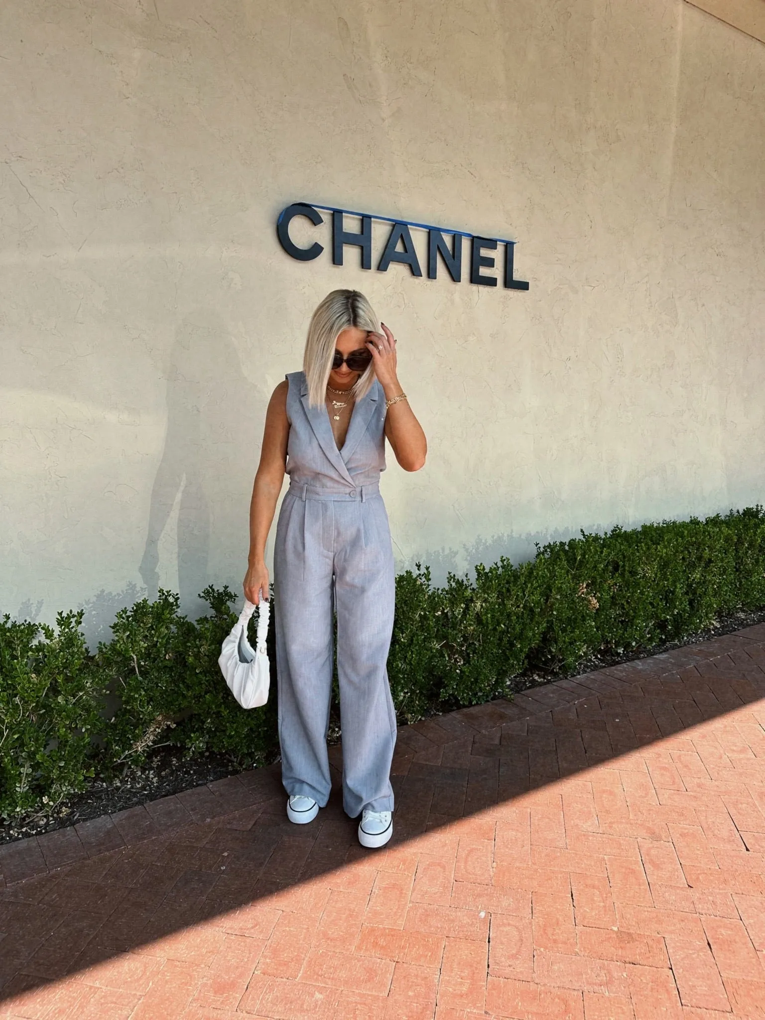 Abercrombie & Fitch Grey Wide Leg Jumpsuit- Size S Petite (sold out online)