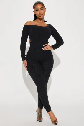 Ashton Mineral Wash Jumpsuit - Black
