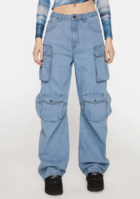 Belle Denim Cargo Pants