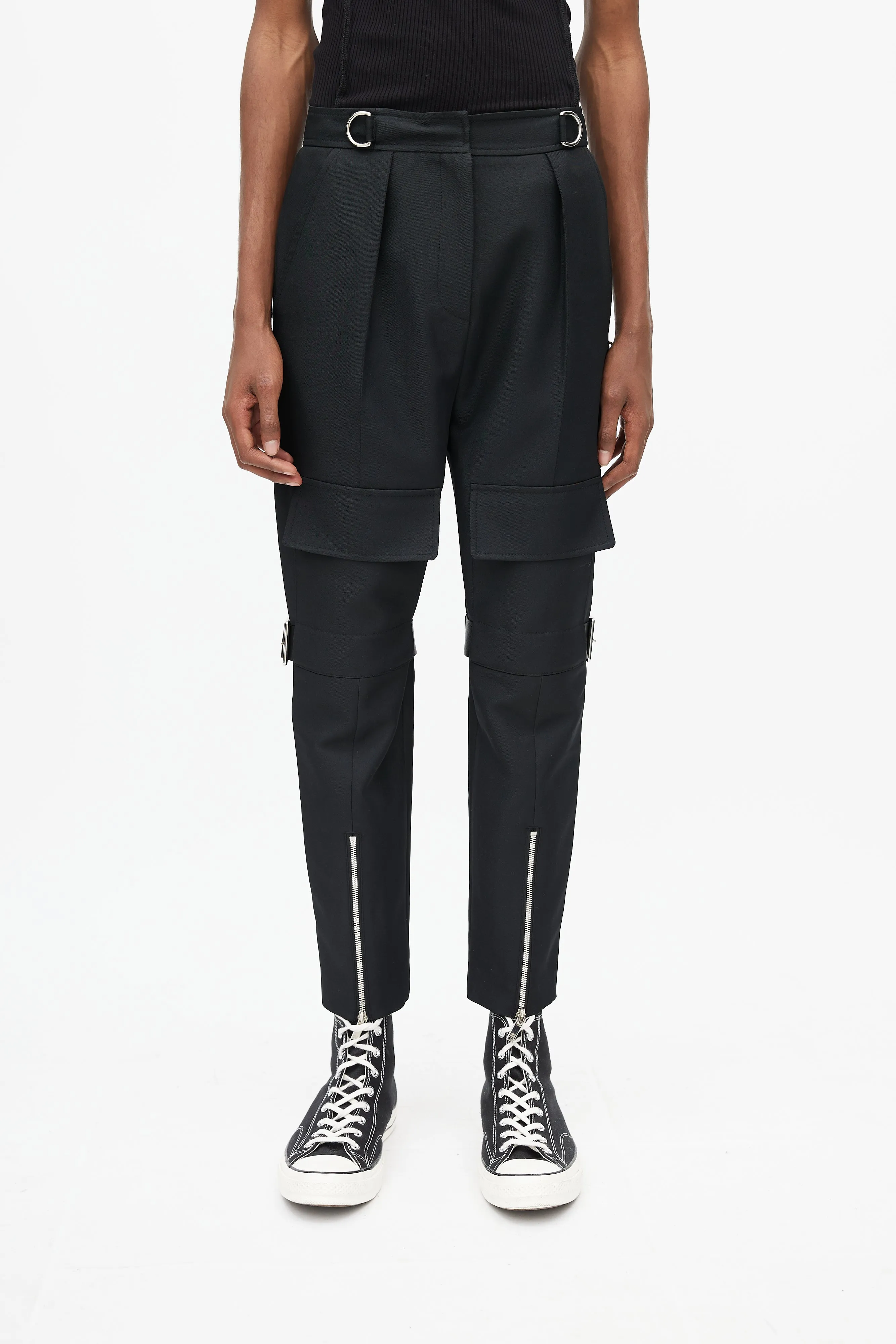 Black & Silver Cargo Pant