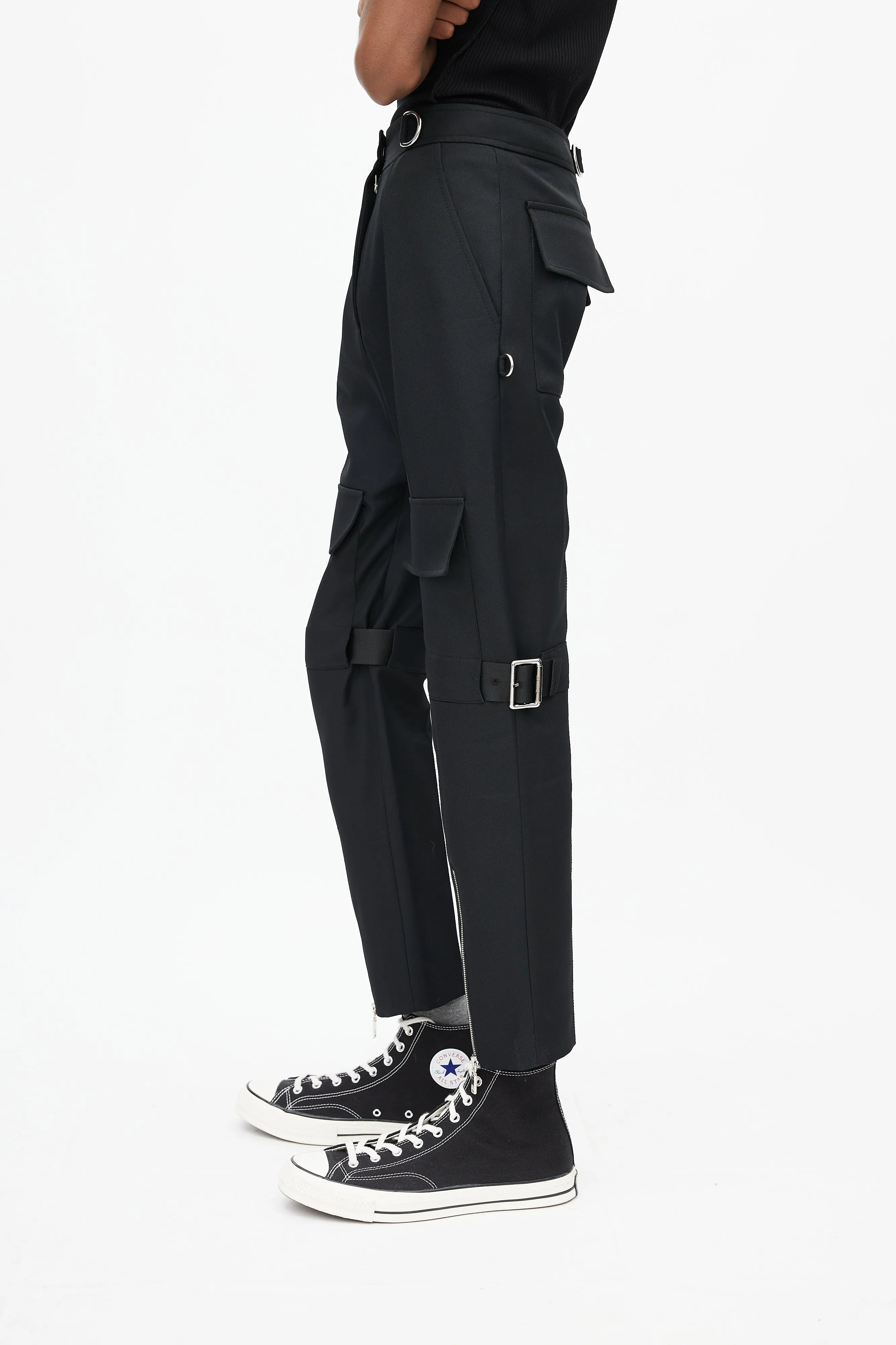 Black & Silver Cargo Pant