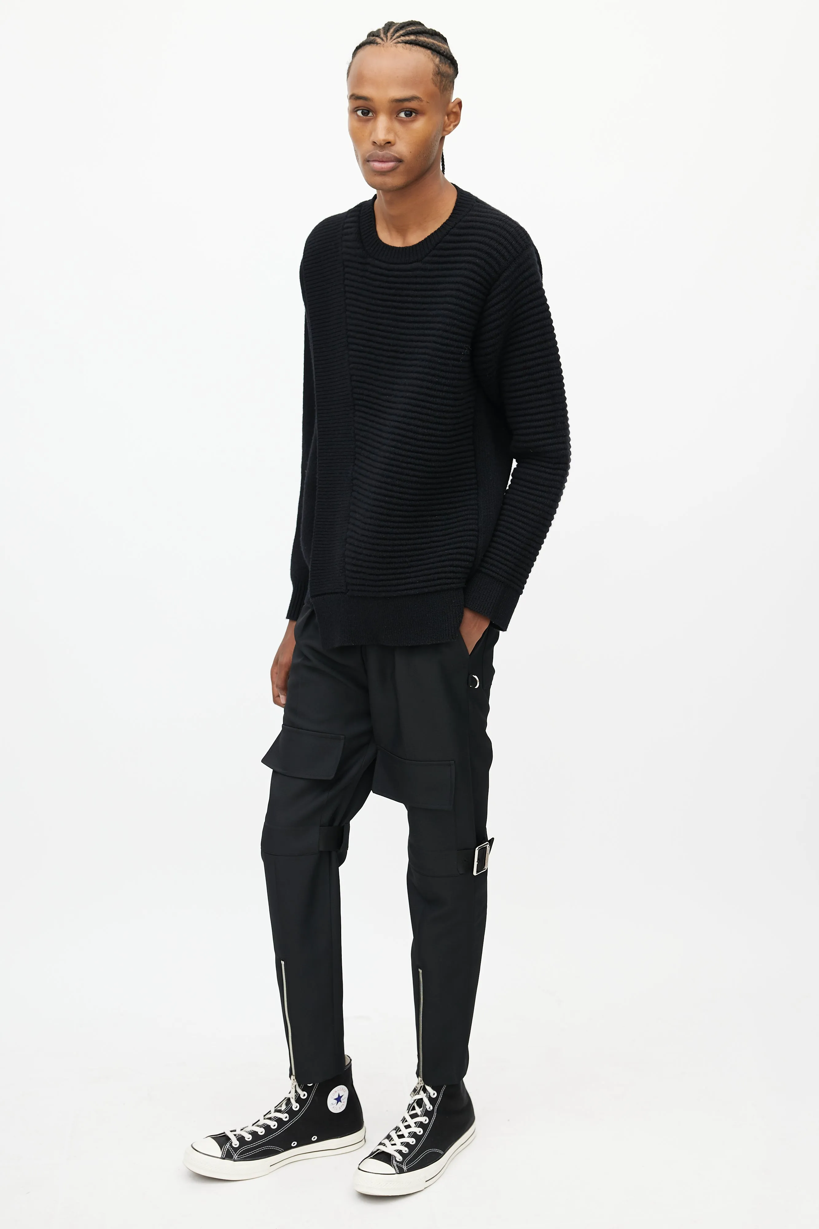 Black & Silver Cargo Pant