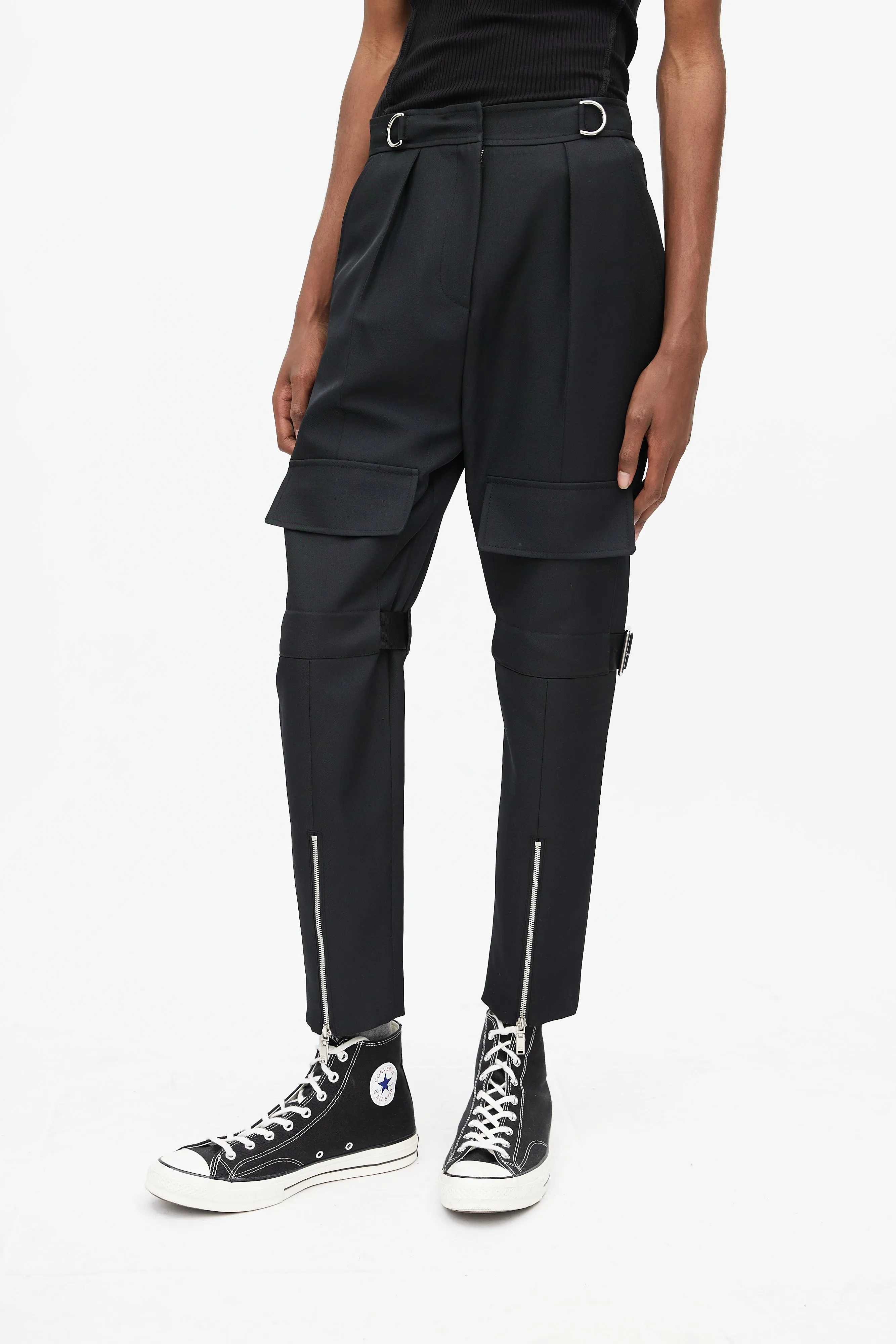 Black & Silver Cargo Pant