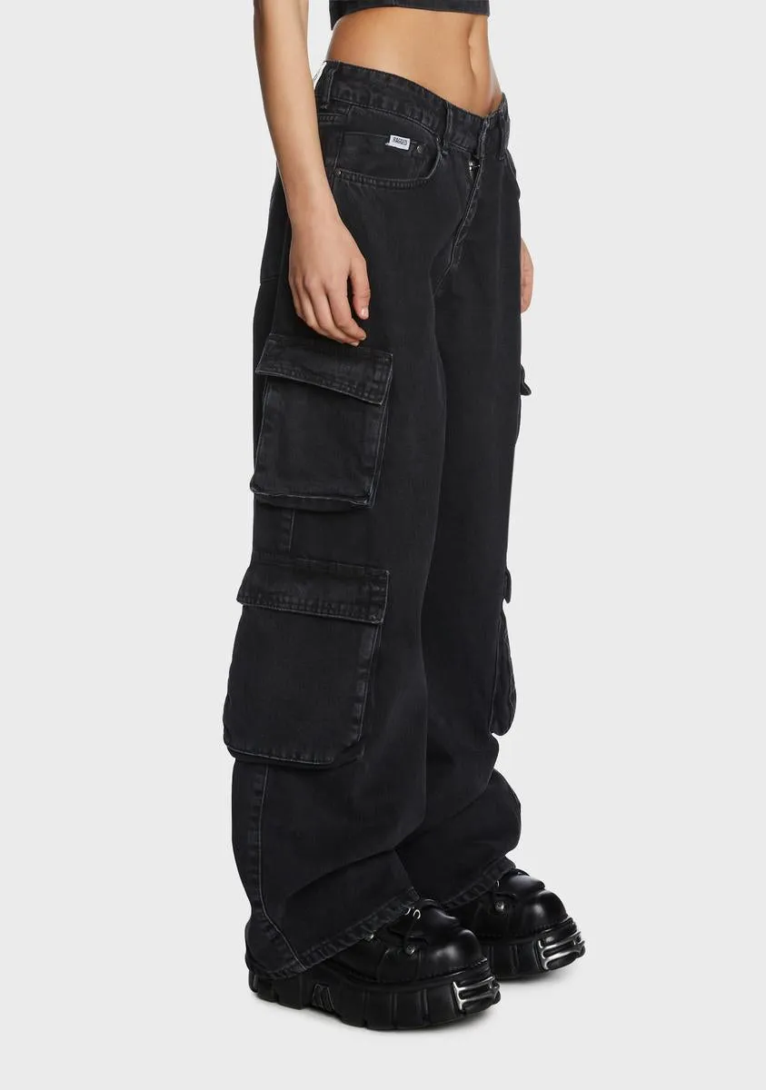 Black Combat Release Jeans