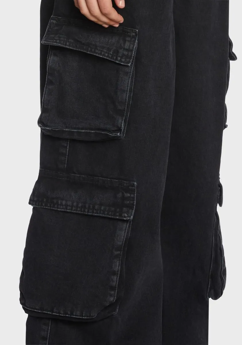 Black Combat Release Jeans