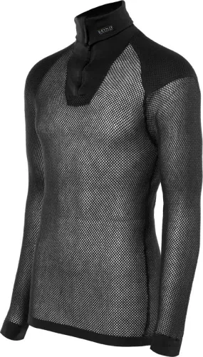 Brynje Unisex Wool Thermo Zip Polo With Inlay Black | Buy Brynje Unisex Wool Thermo Zip Polo With Inlay Black here | Outnorth