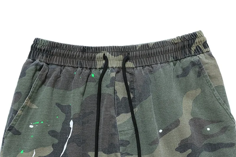 Camouflage Paint Splatter Cargo Pants