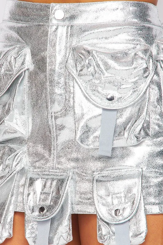 Cargo Girl Metallic Skirt