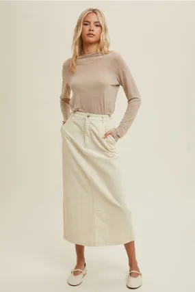 Cord Maxi Skirt