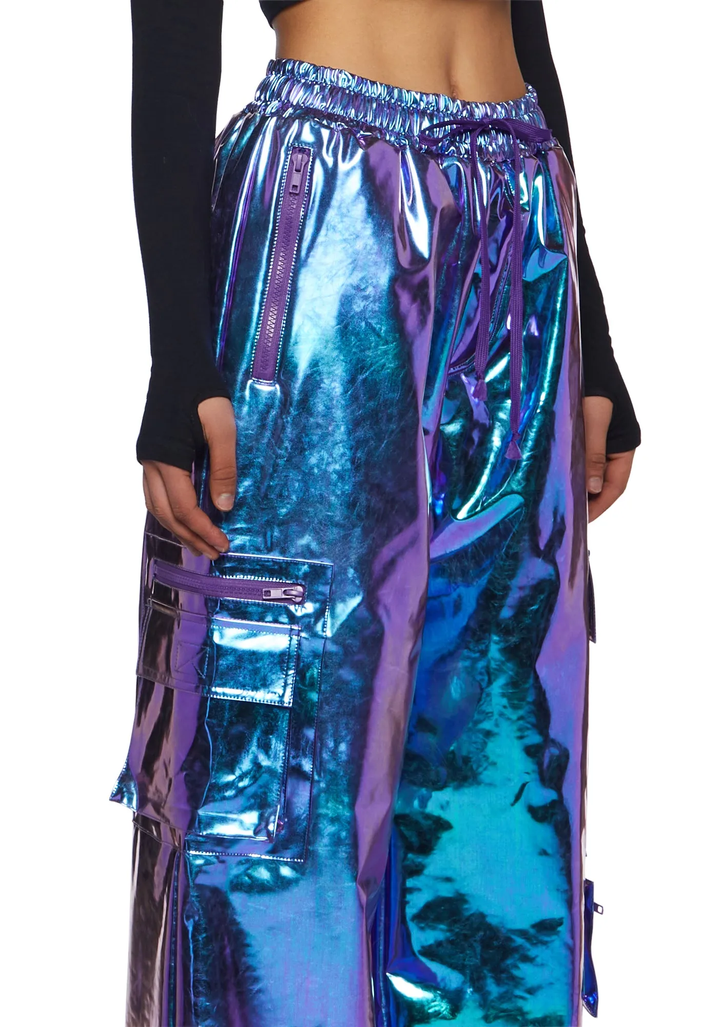Cosmic Snowboarder Metallic Baggy Pants