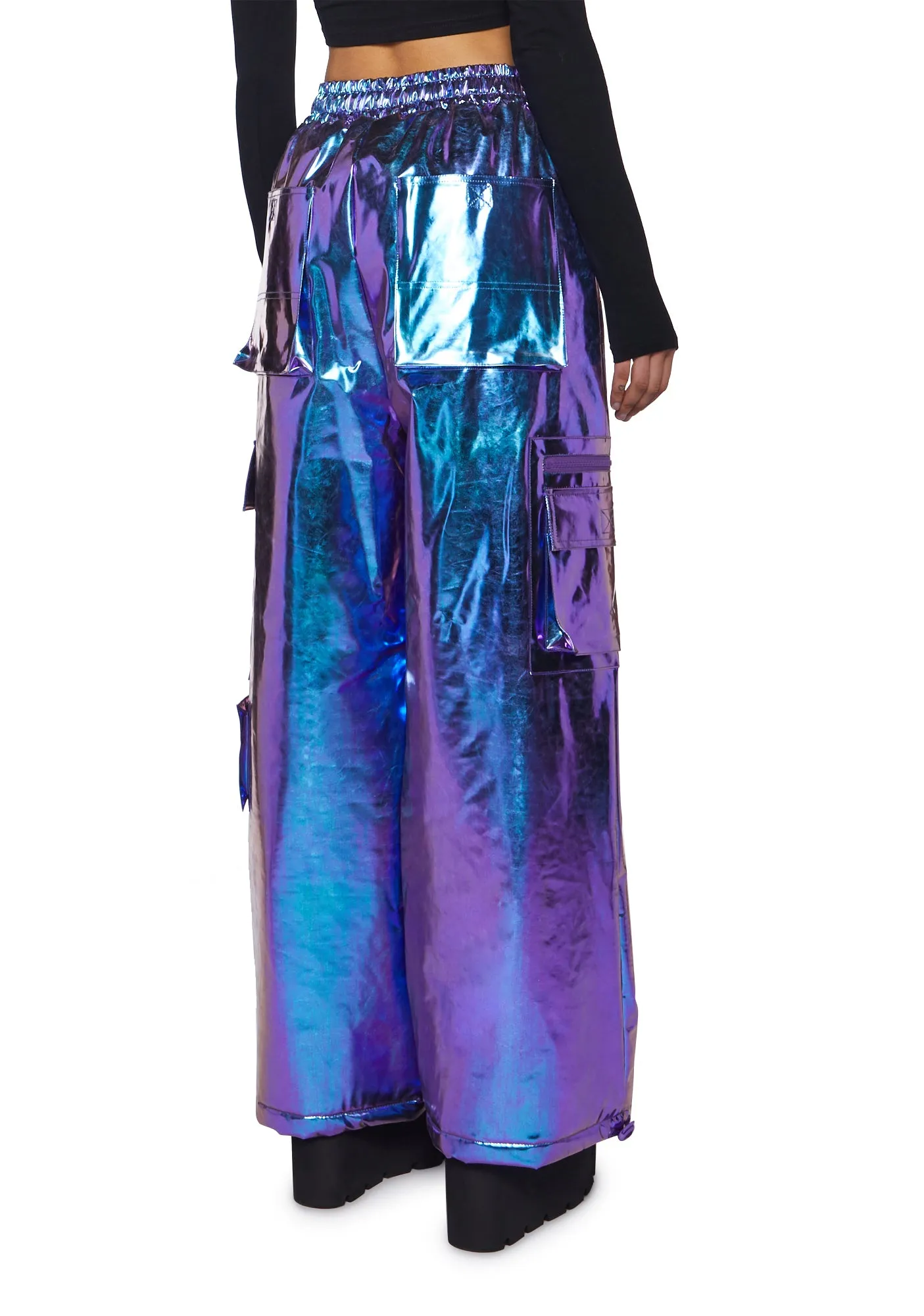 Cosmic Snowboarder Metallic Baggy Pants