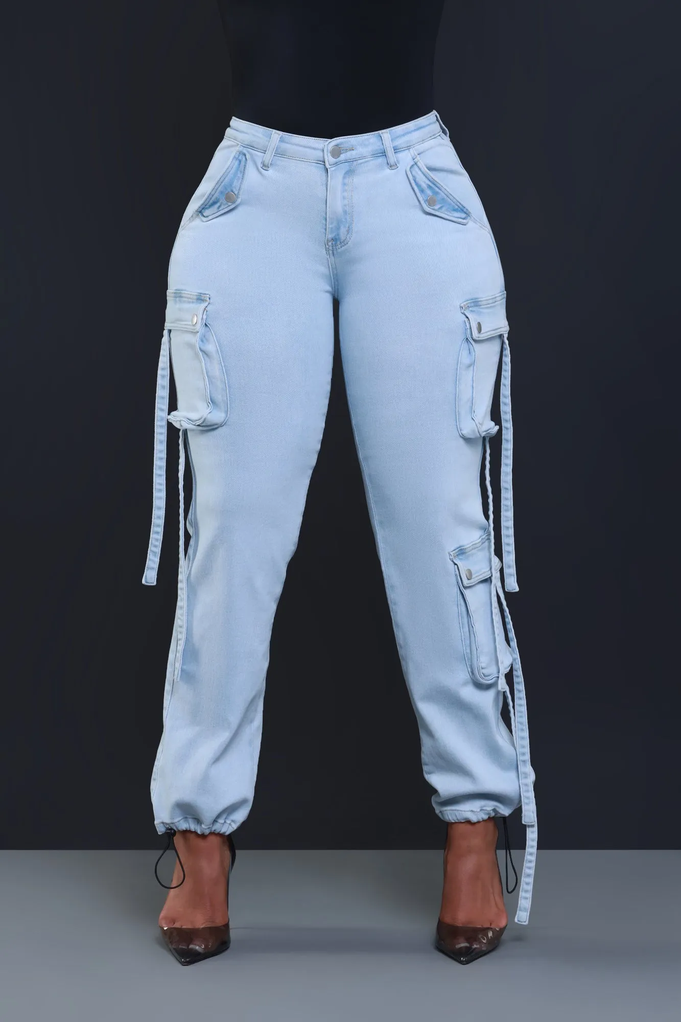 Could Be Denim Cargo Pants - Light Wash