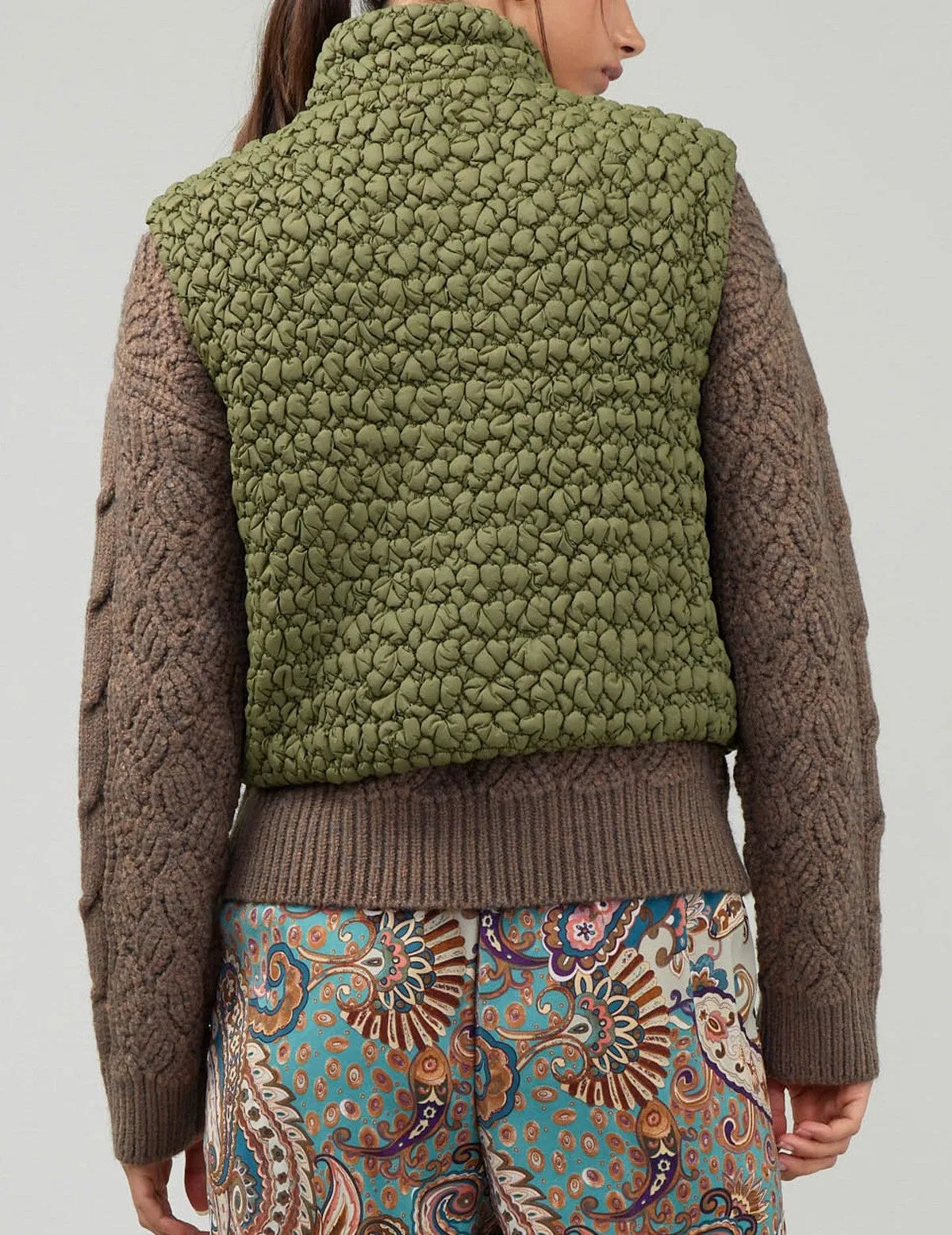 Current Air Cropped Quilting Vest