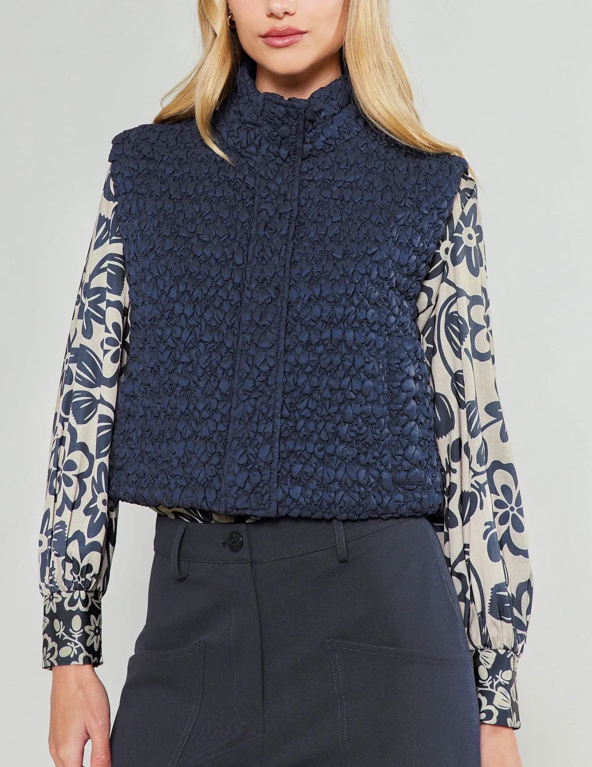 Current Air Cropped Quilting Vest