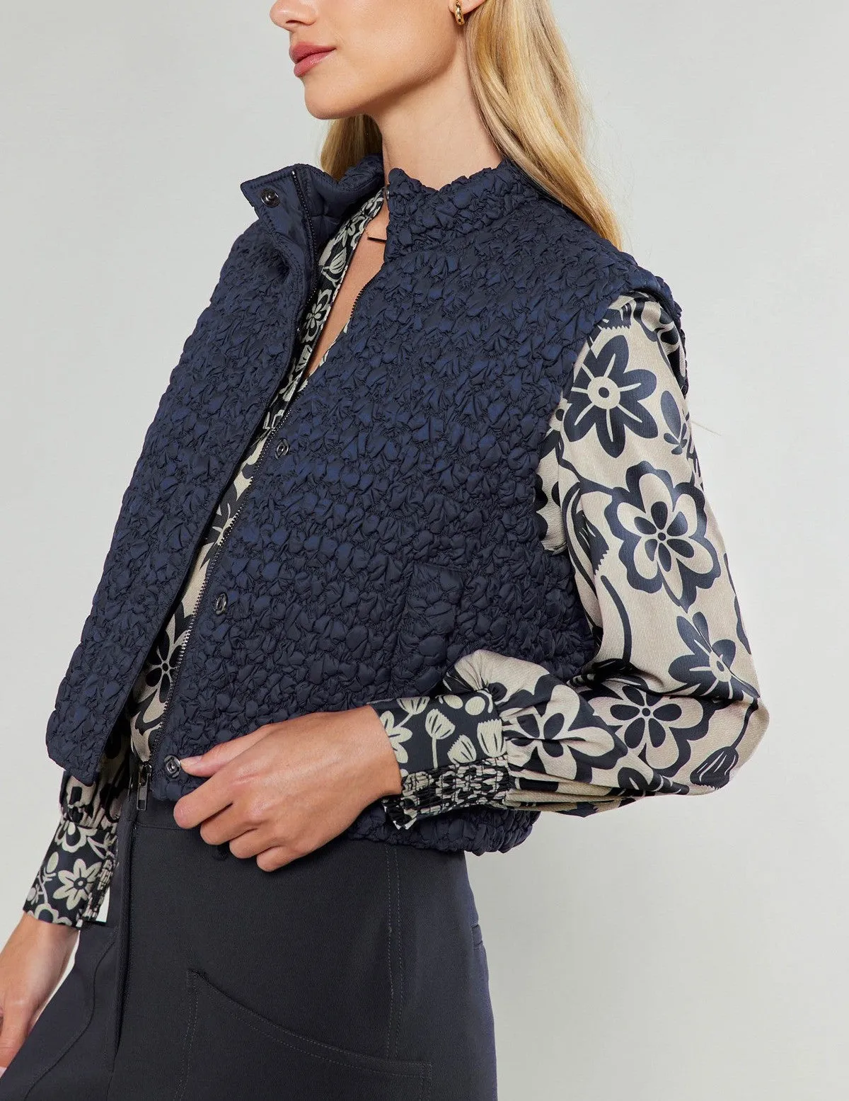 Current Air Cropped Quilting Vest