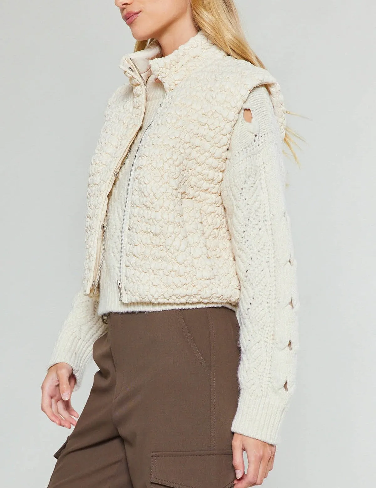 Current Air Cropped Quilting Vest