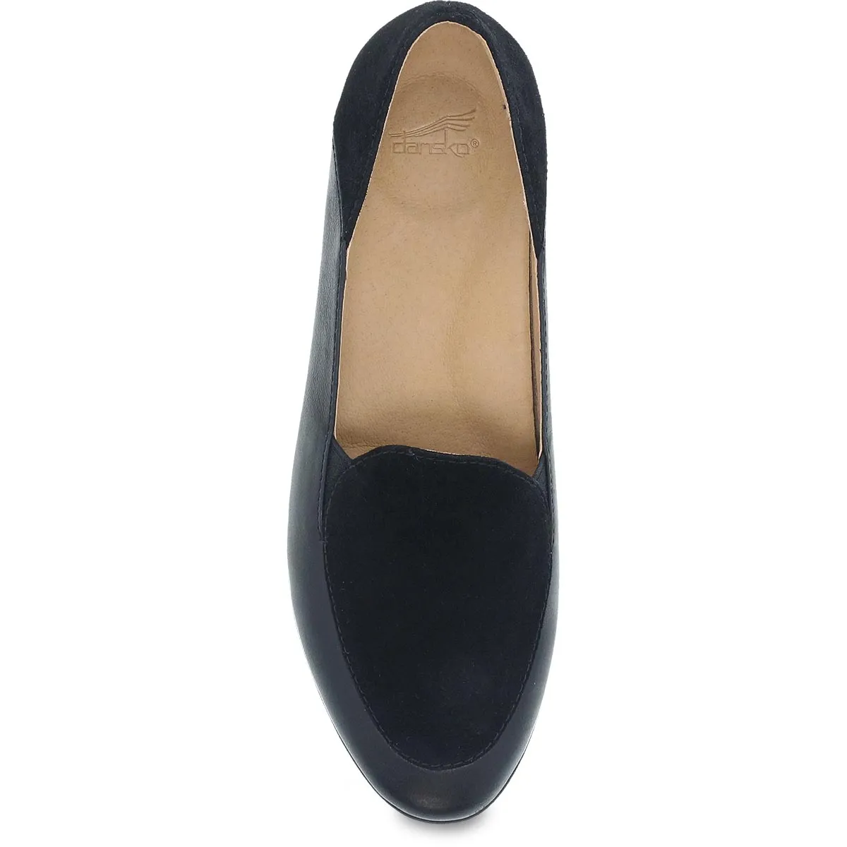 Dansko Lace Loafer - Black Glazed Kid Leather