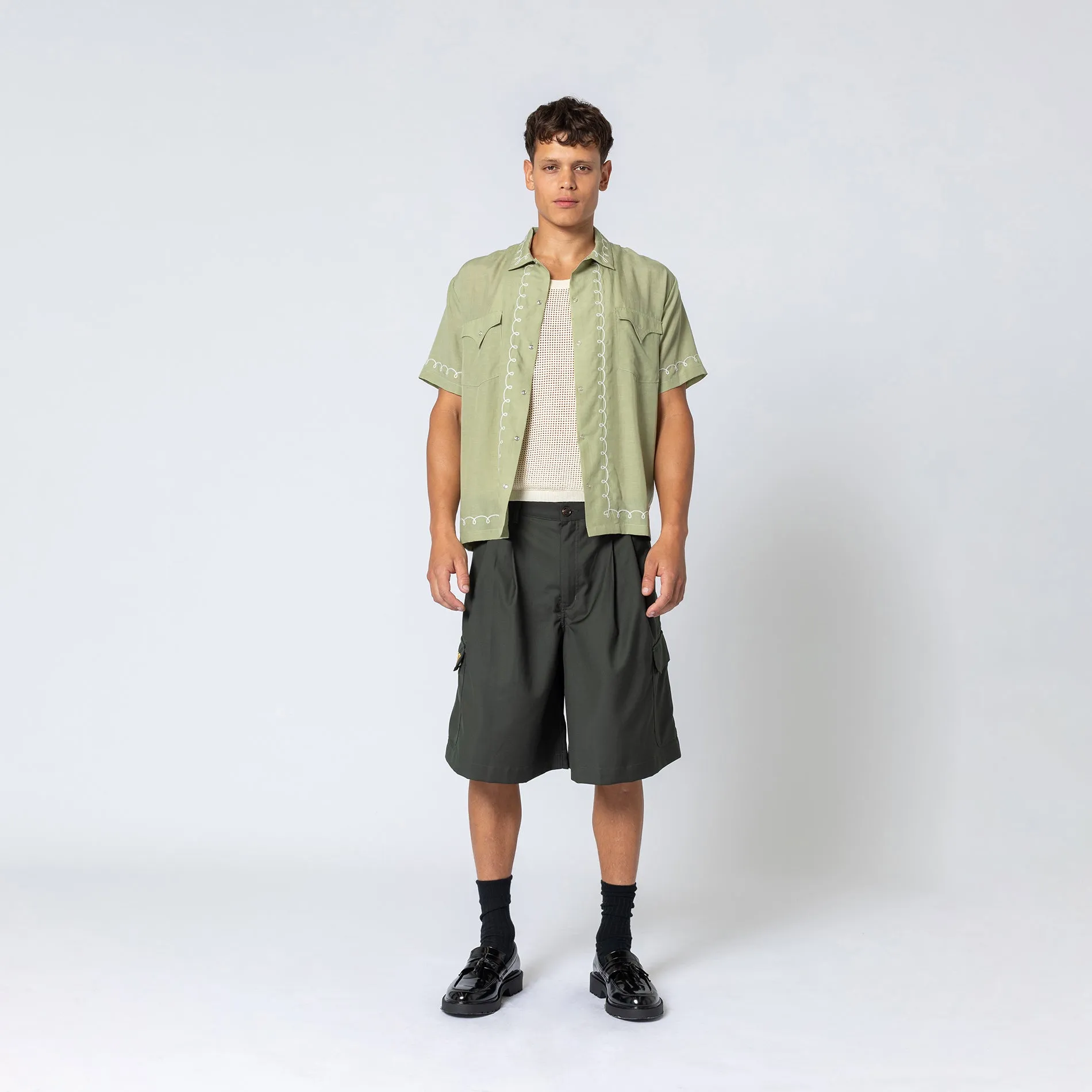 DARK OLIVE CARGO SHORT
