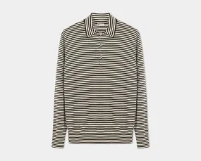 Ecru/Brown Riviera 3 Button Polo