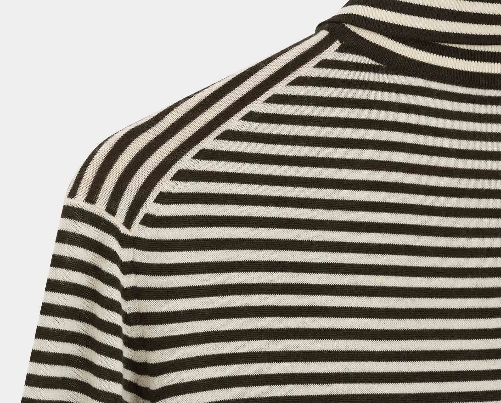 Ecru/Brown Riviera 3 Button Polo