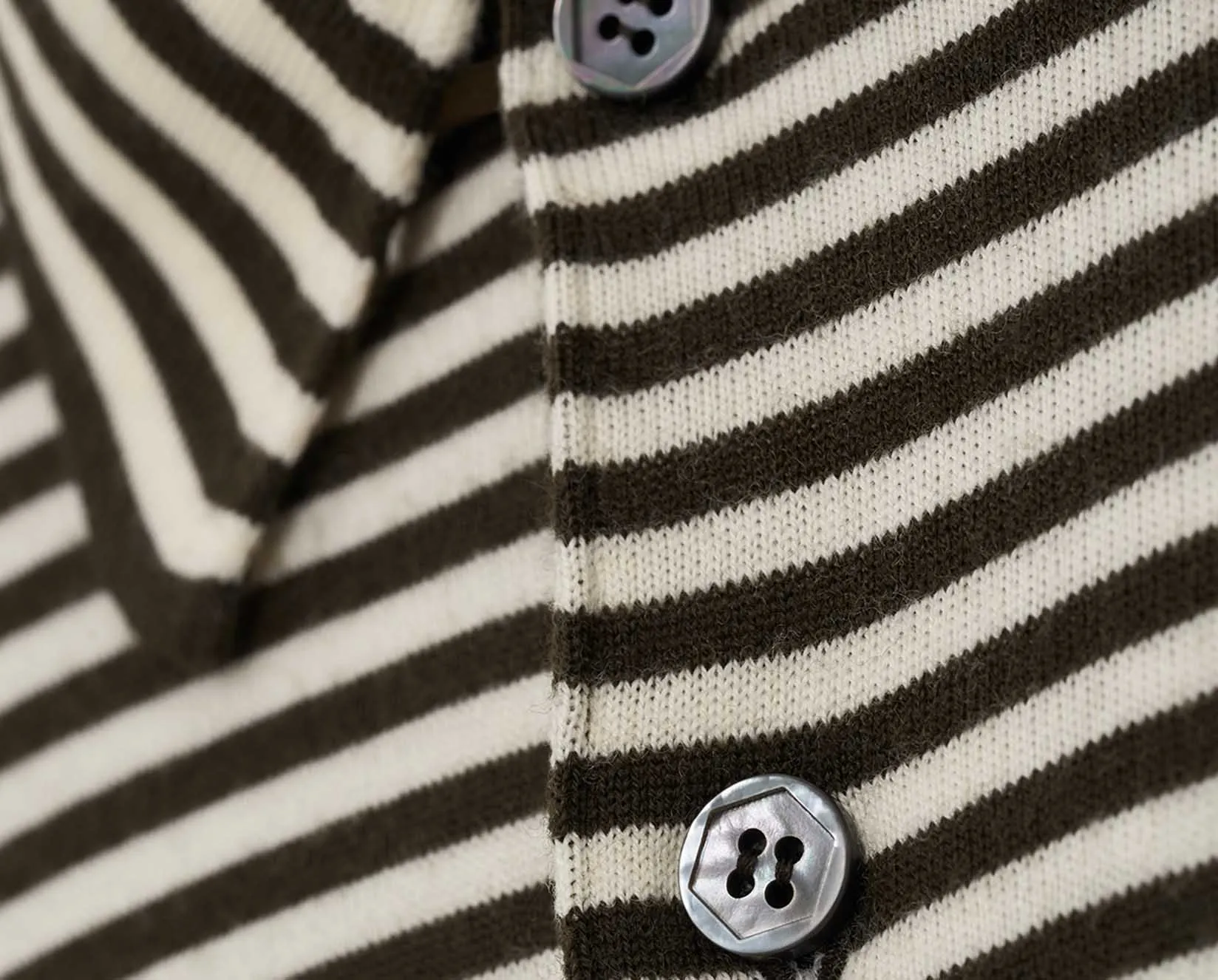 Ecru/Brown Riviera 3 Button Polo