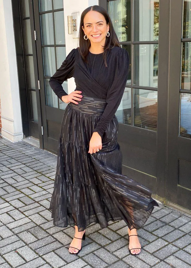 Elan Amelia Tiered Maxi Skirt