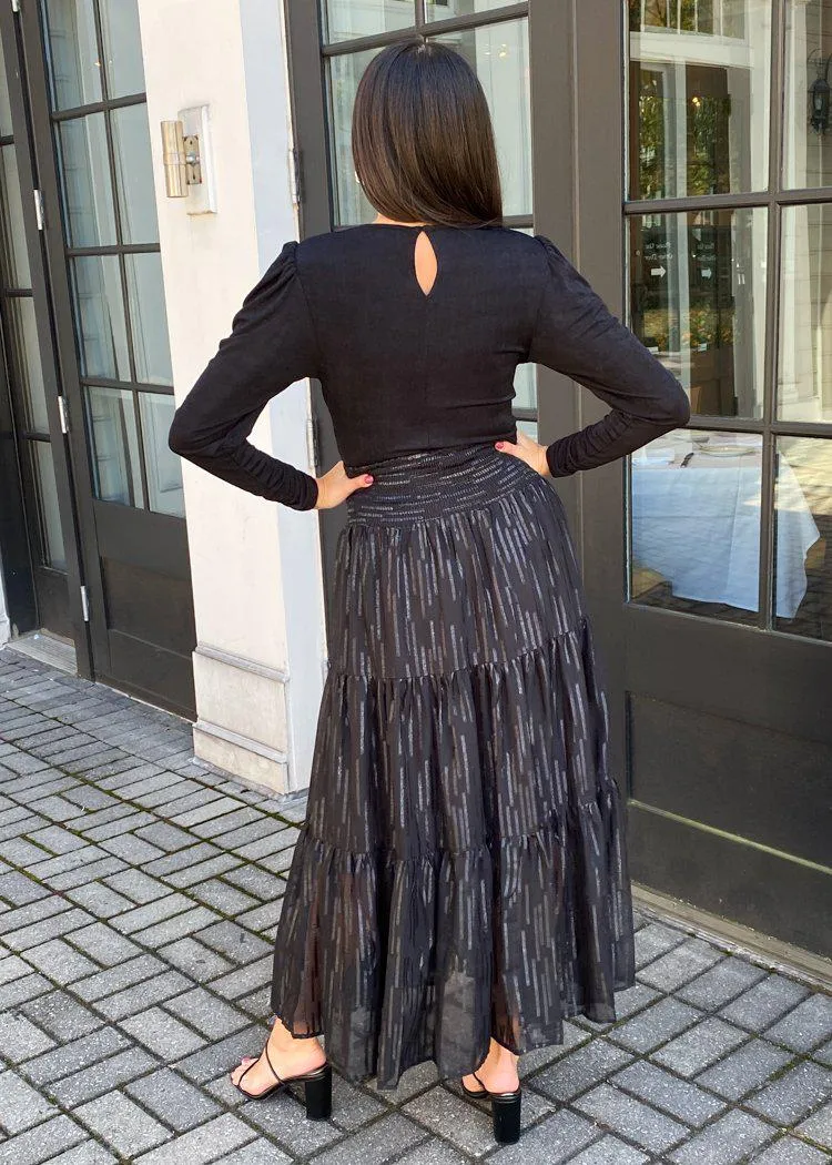 Elan Amelia Tiered Maxi Skirt