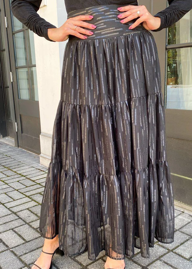 Elan Amelia Tiered Maxi Skirt