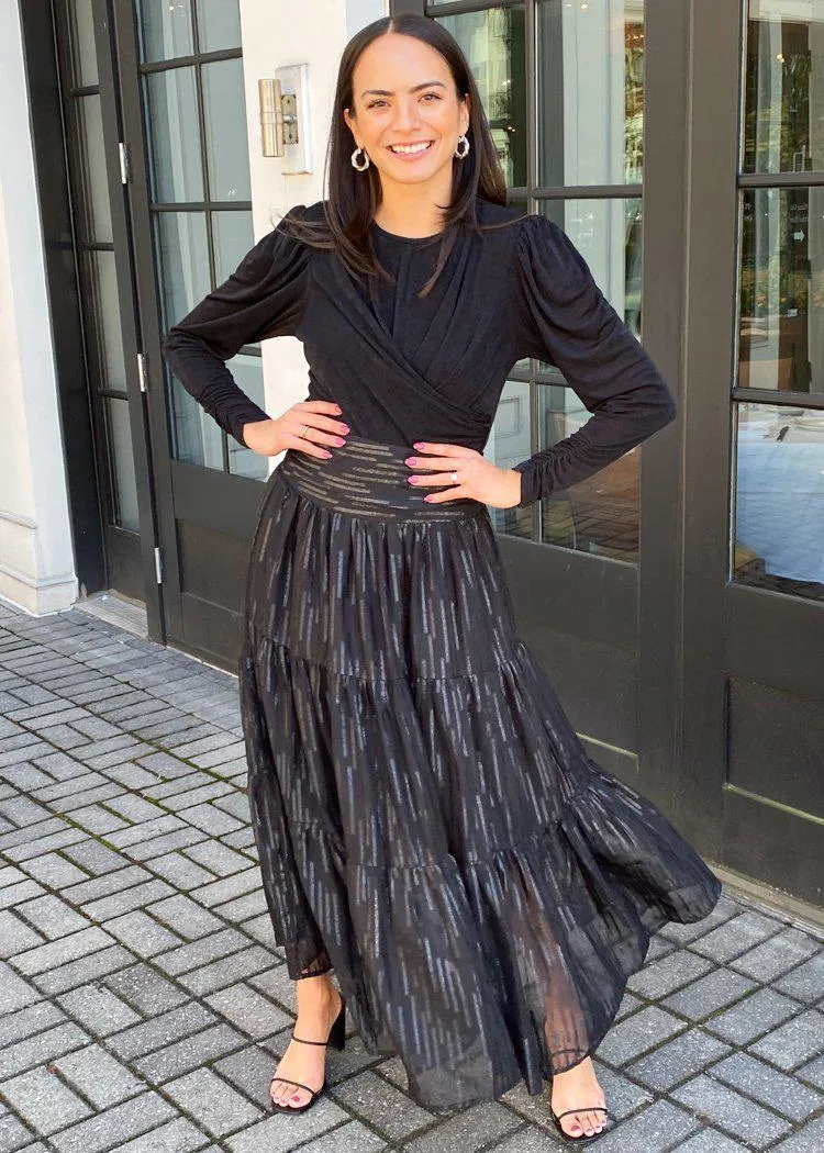 Elan Amelia Tiered Maxi Skirt