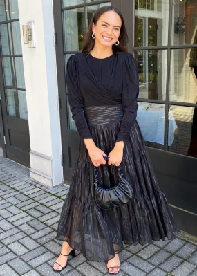 Elan Amelia Tiered Maxi Skirt