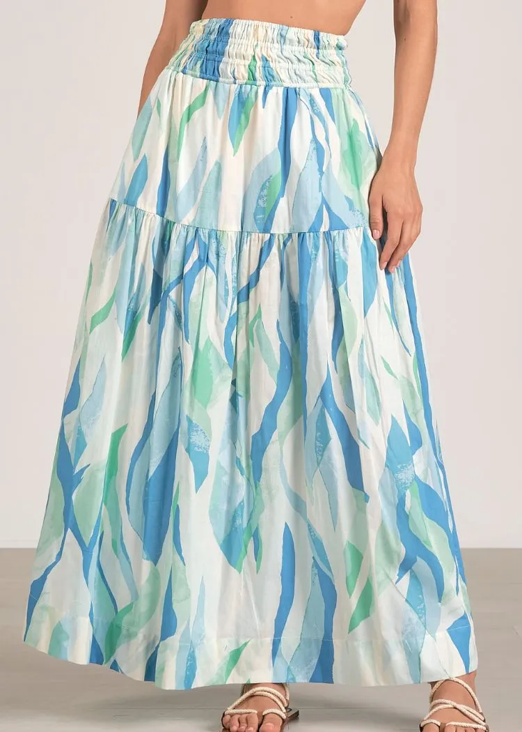Elan Samantha Maxi Skirt - Azure Amalfi