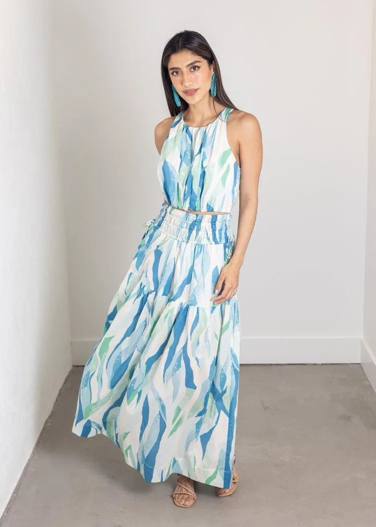 Elan Samantha Maxi Skirt - Azure Amalfi