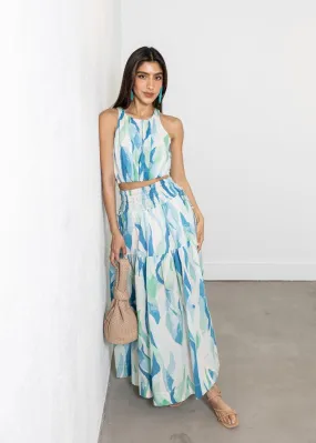 Elan Samantha Maxi Skirt - Azure Amalfi
