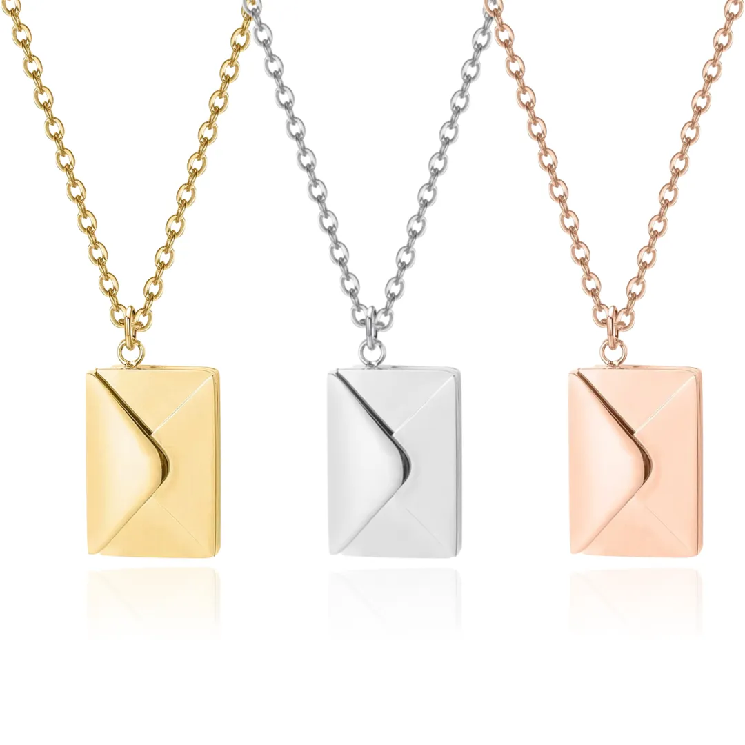 Envelope Necklace With Secret Message