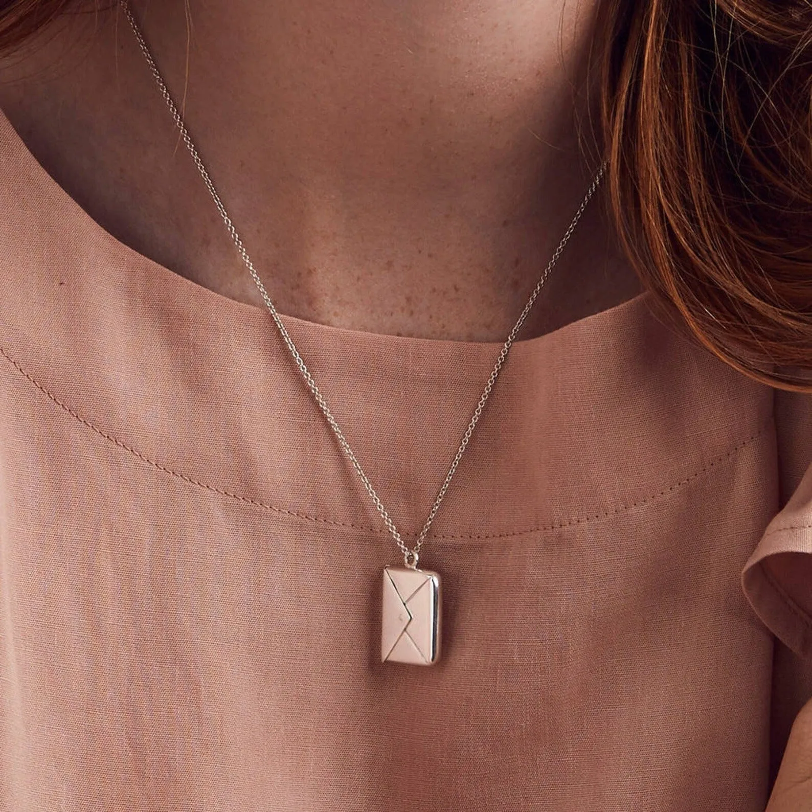 Envelope Necklace With Secret Message