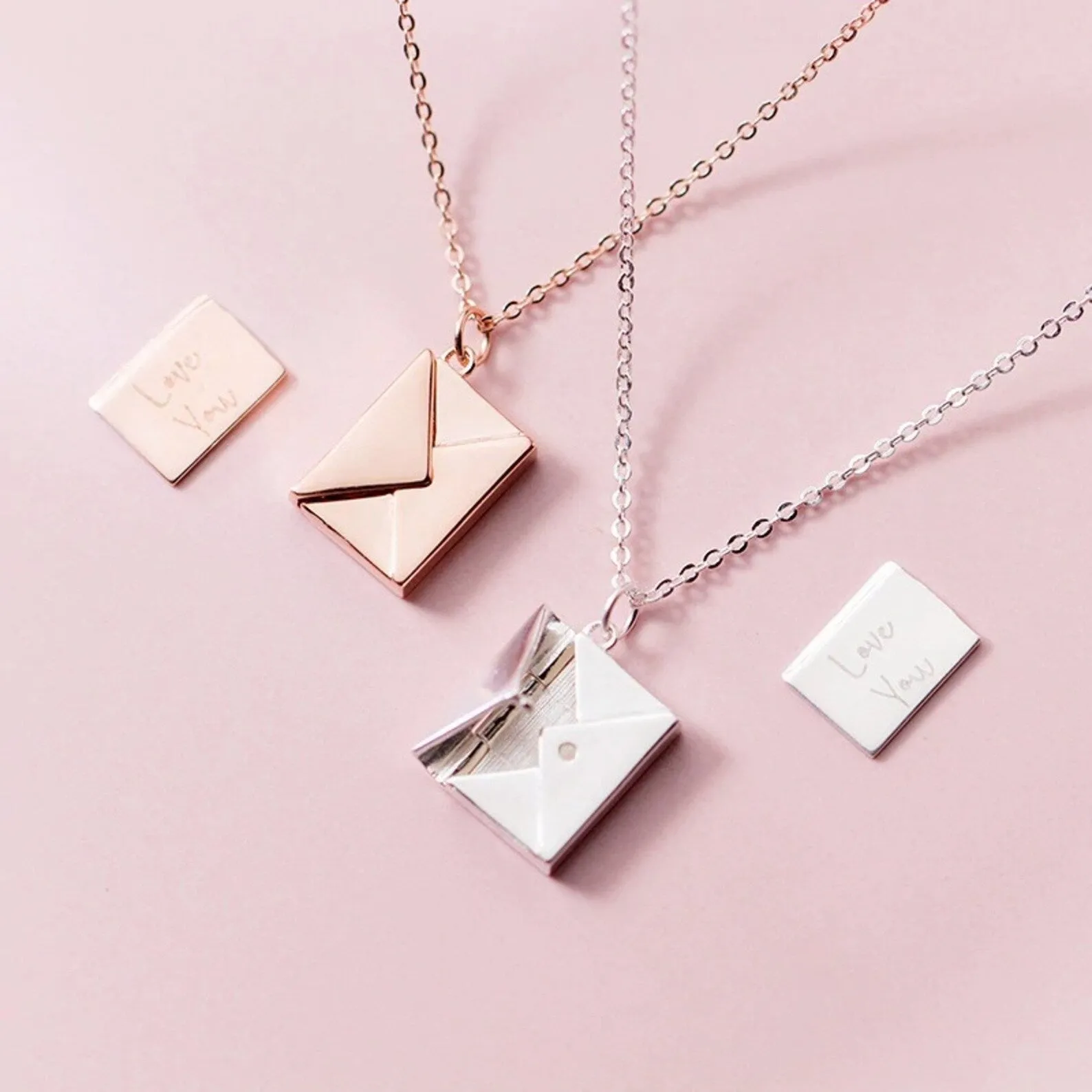 Envelope Necklace With Secret Message